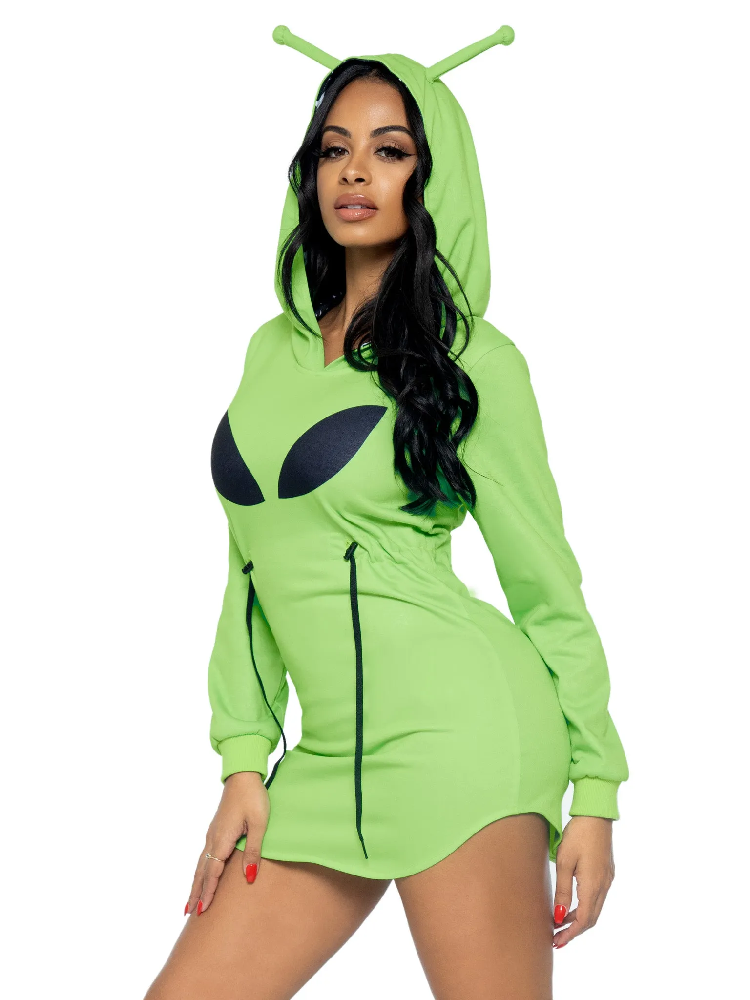 Alien Hoodie Fleece Dress