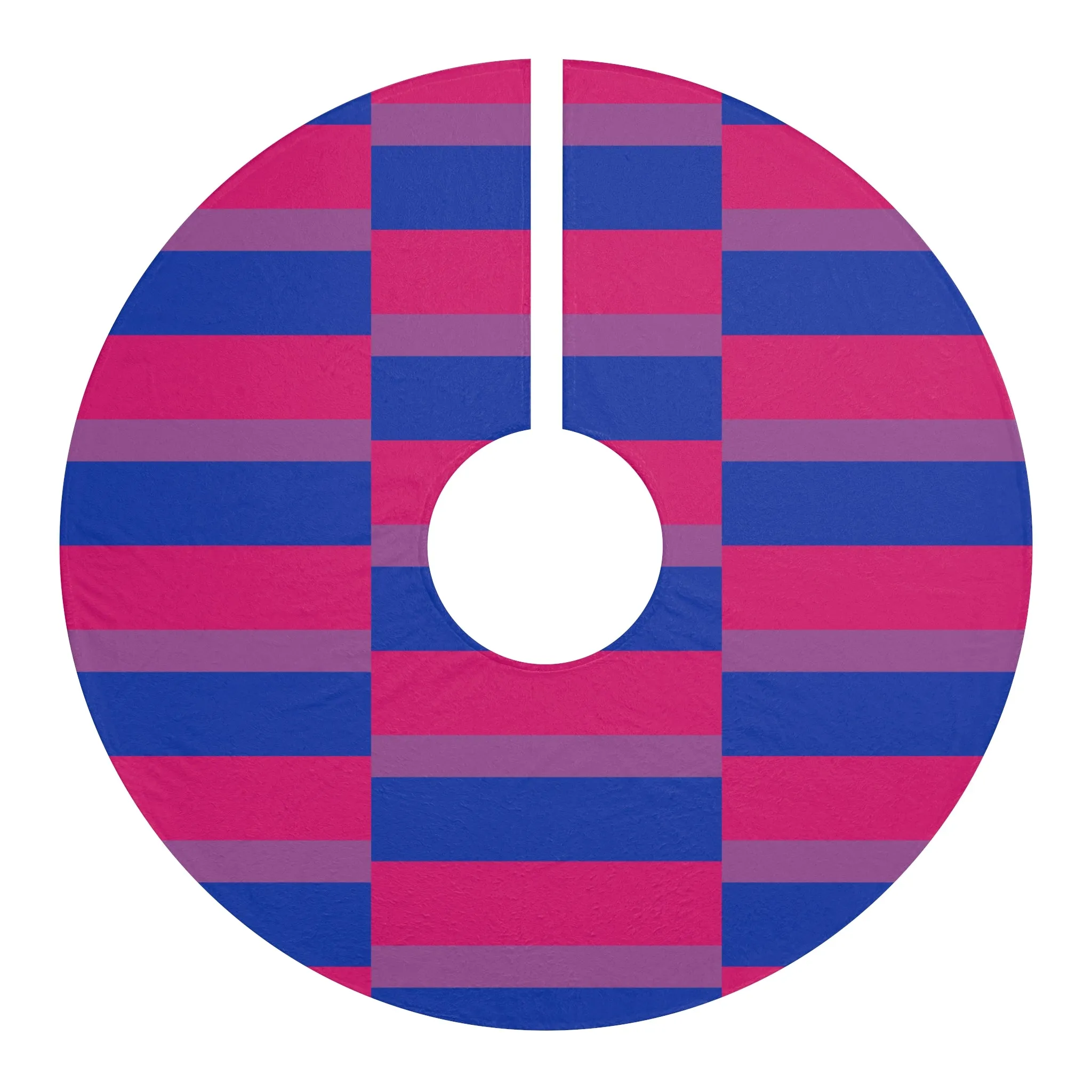 Bisexual Pride Striped Christmas Tree Skirt – Colorful Holiday Decor