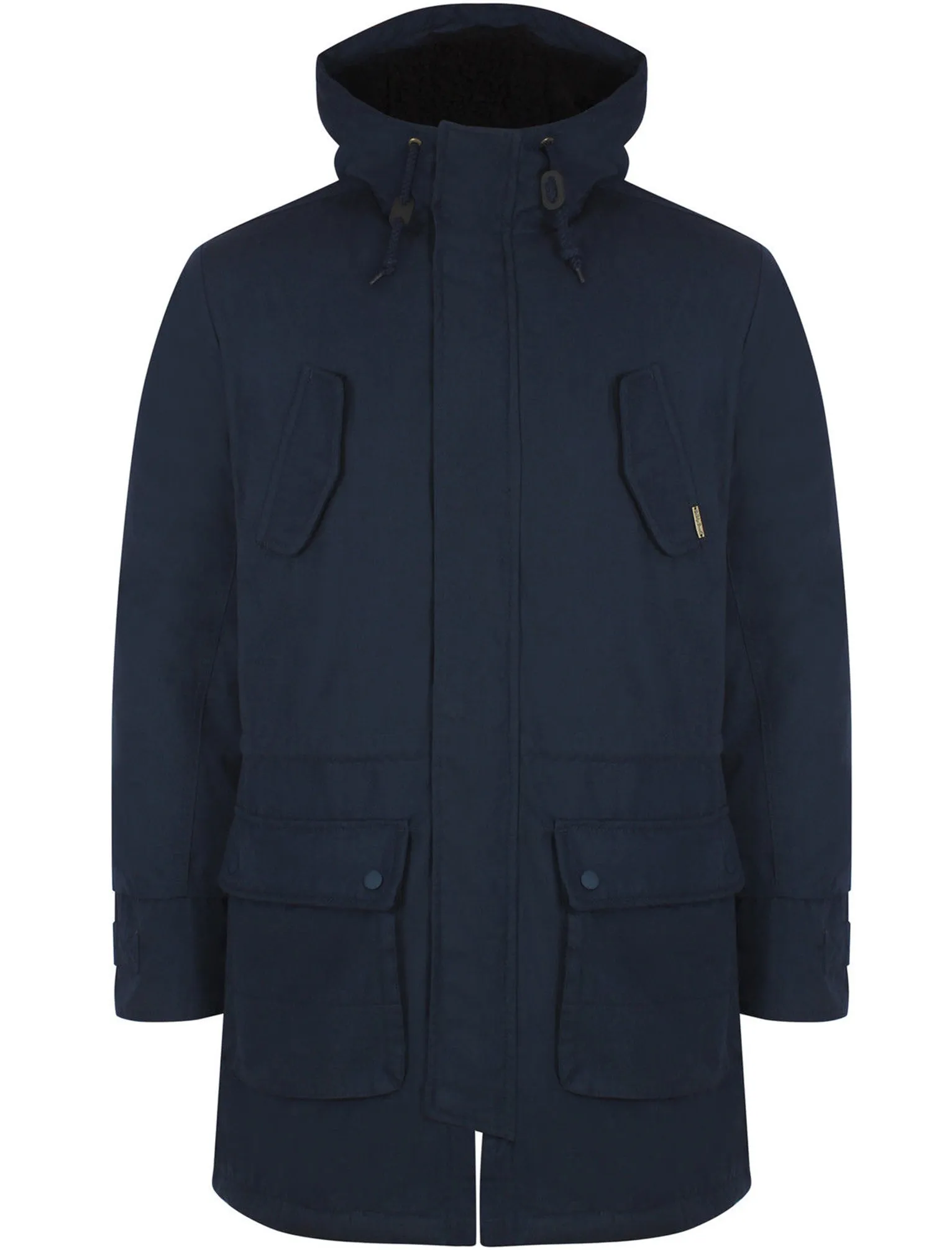 Bradshaw Borg Lined Parka Jacket in Midnight Blue  - Tokyo Laundry