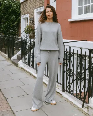 Cotton Cashmere Blend Knitted Joggers