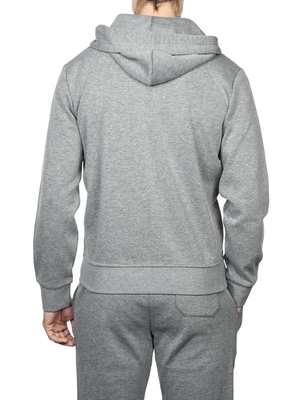 Double-knitted Full-Zip Hoodie Grey