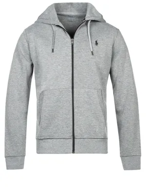 Double-knitted Full-Zip Hoodie Grey