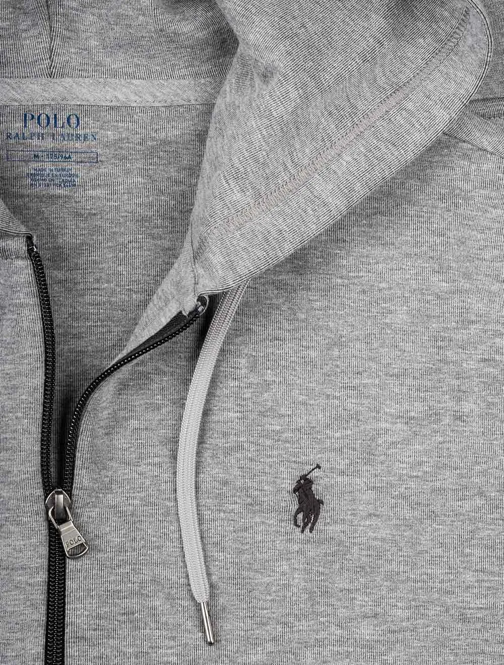 Double-knitted Full-Zip Hoodie Grey