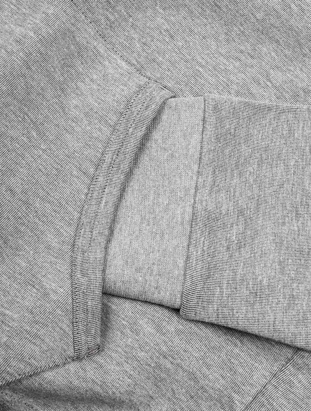 Double-knitted Full-Zip Hoodie Grey