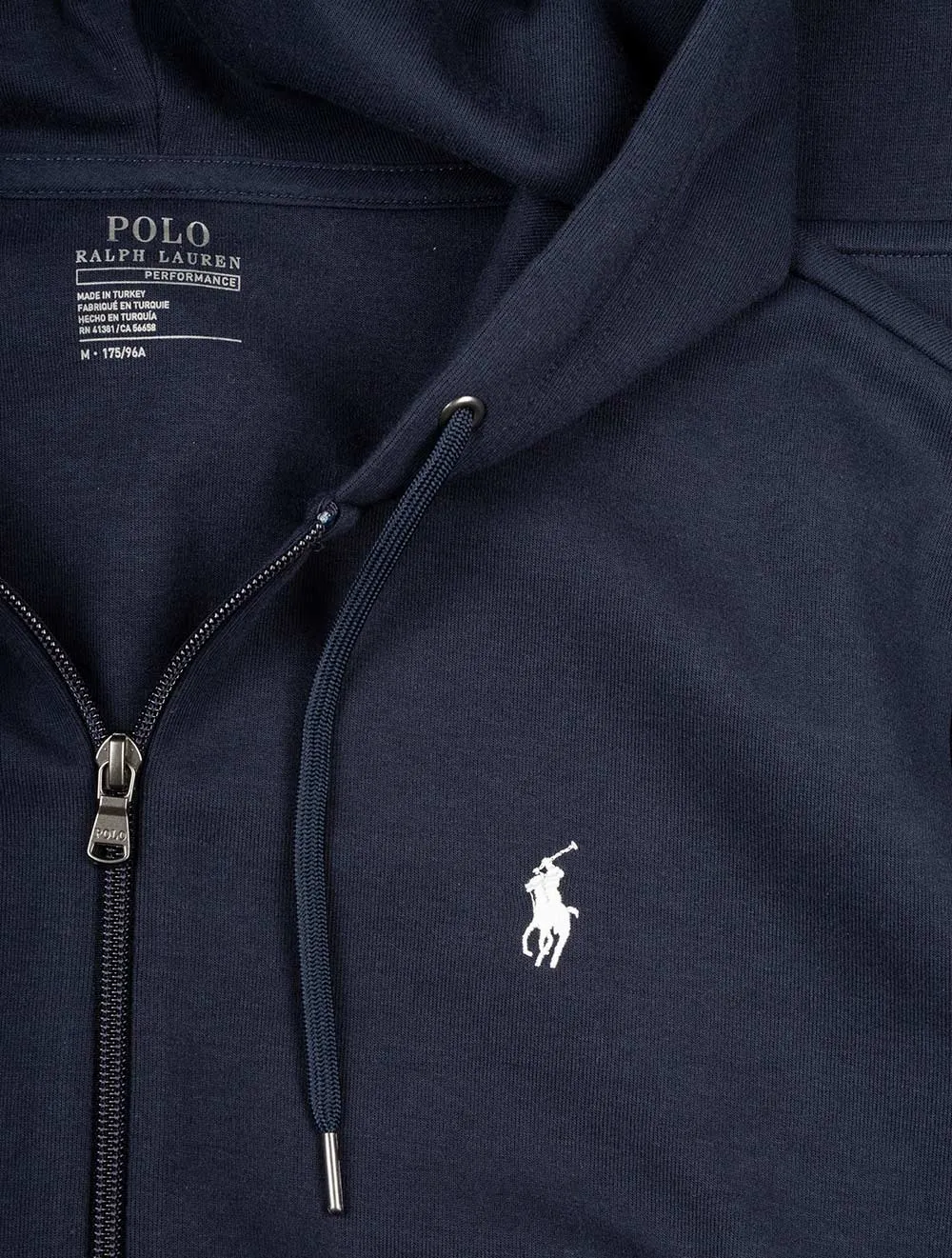 Double-knitted Full-Zip Hoodie Navy