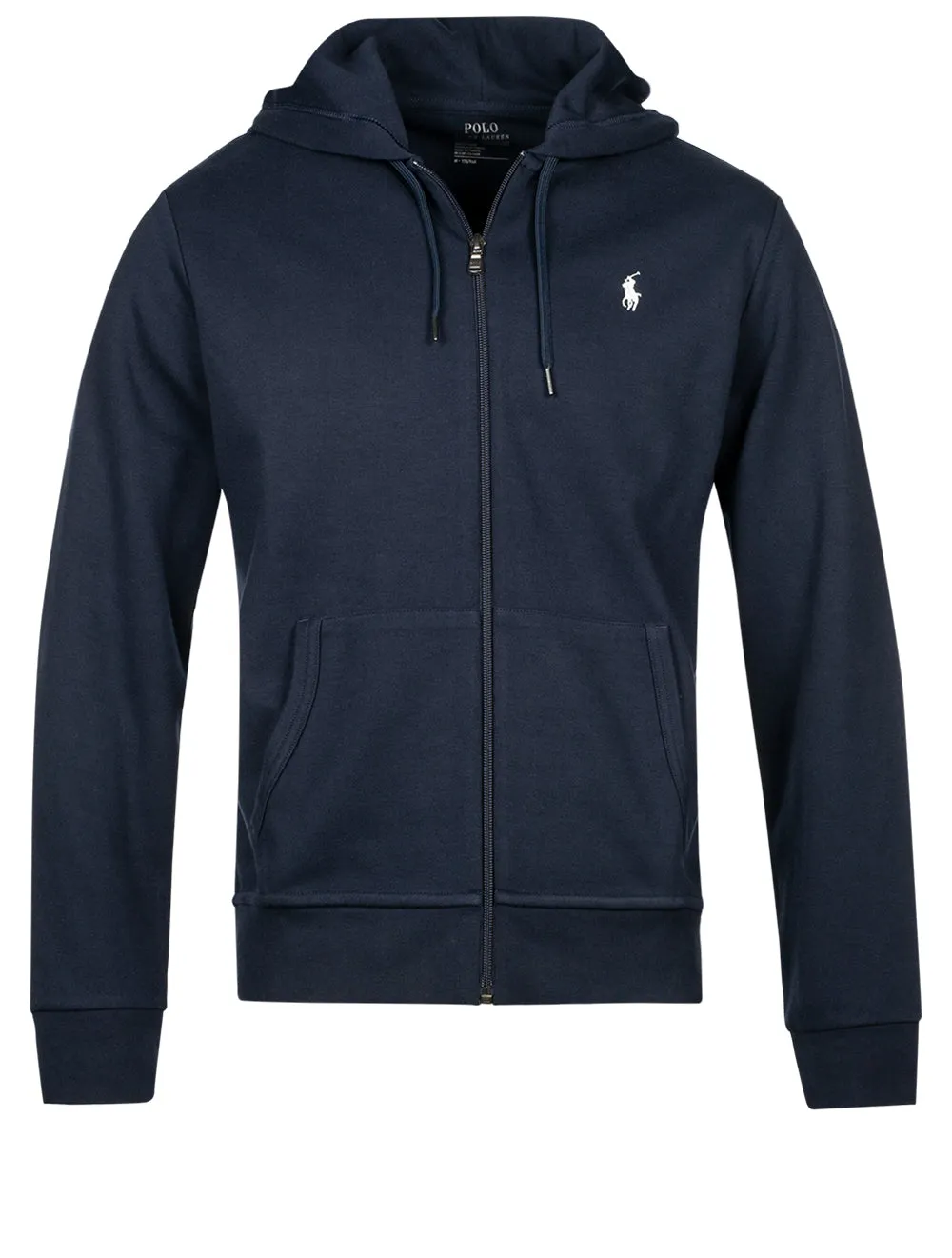 Double-knitted Full-Zip Hoodie Navy