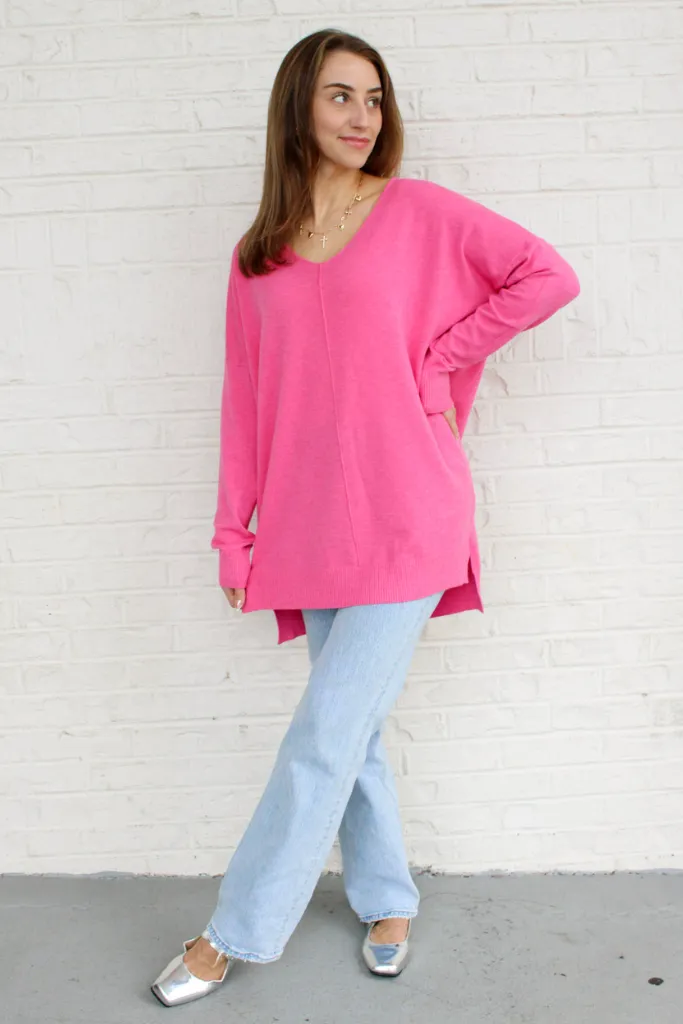 Dreamer Sweater in Heather Pink