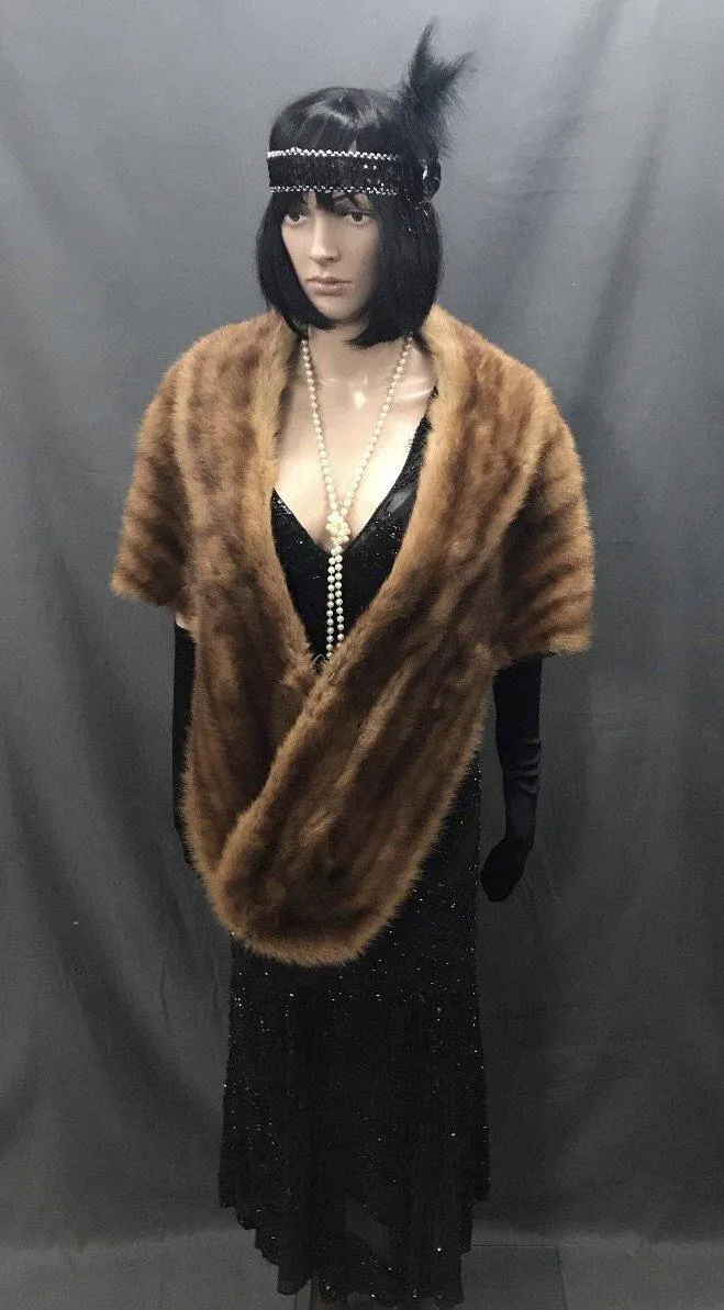 Faux Fur Brown Stole - Hire