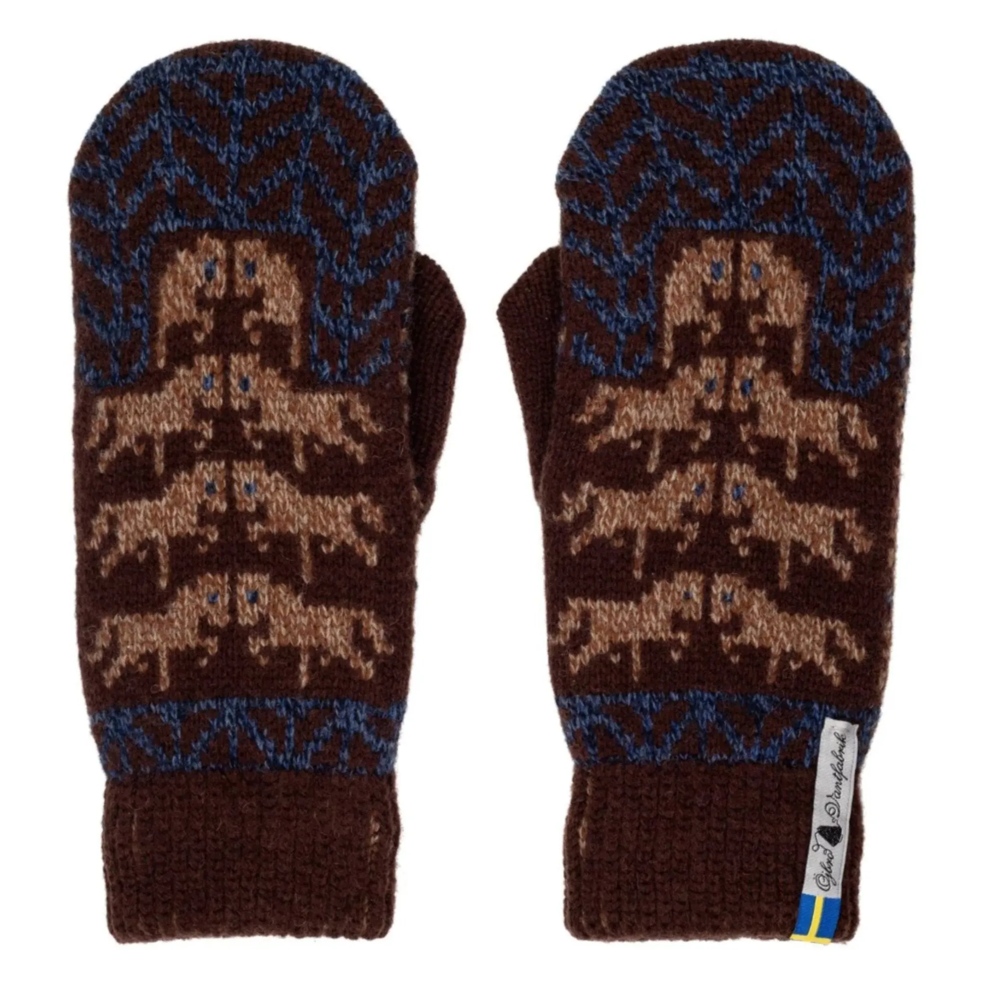 Gotland Pattern Swedish Mittens