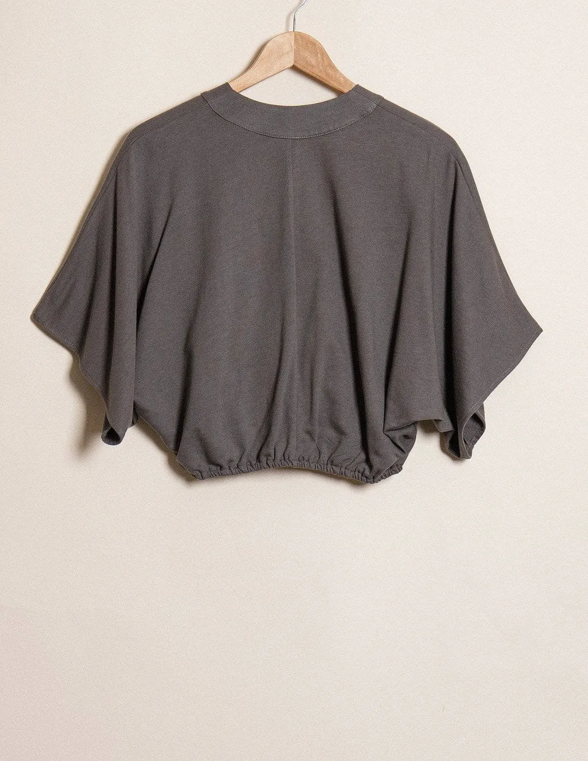 Hemp Fleece Surplice Crop