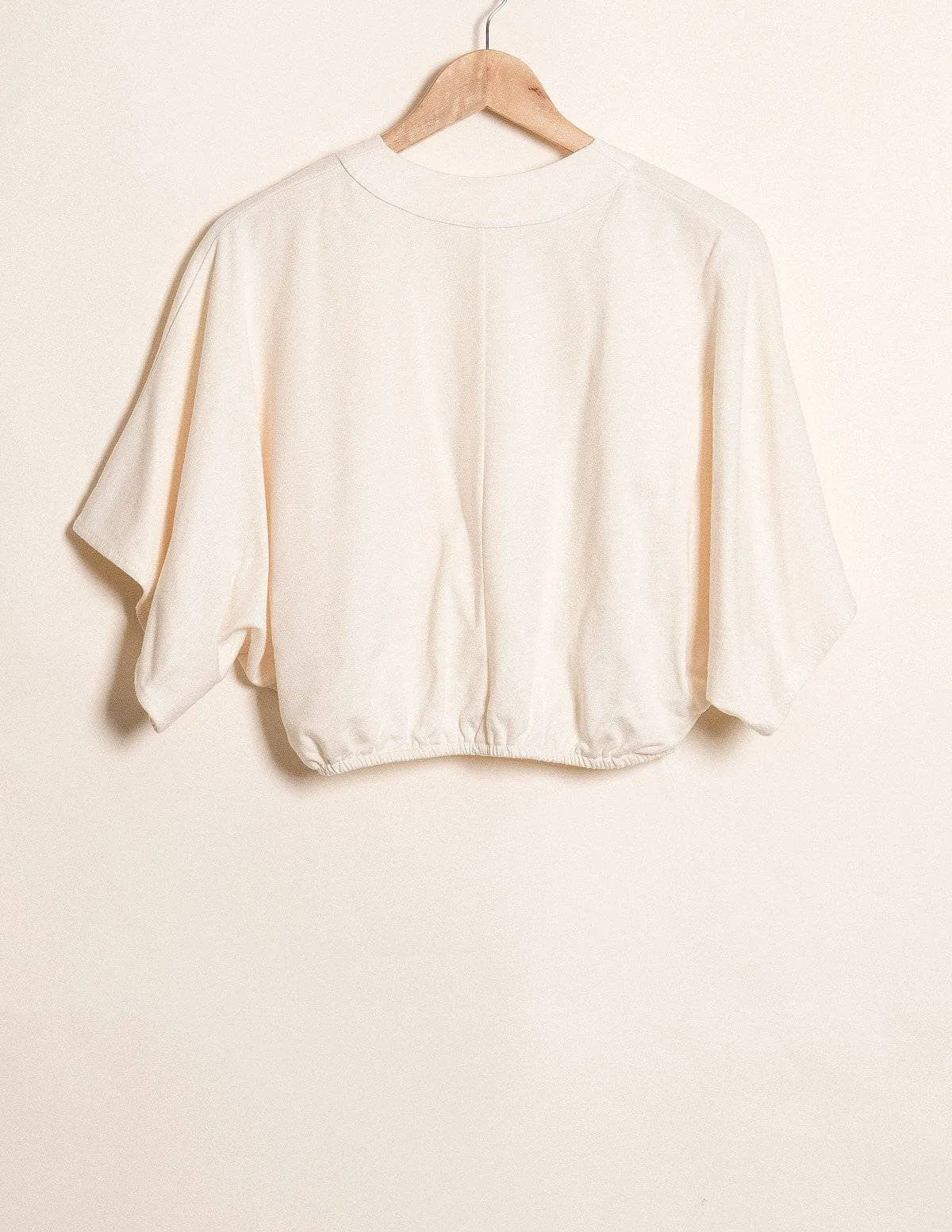 Hemp Fleece Surplice Crop