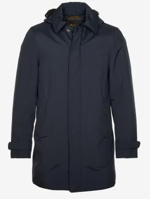 Hooded Down Coat Navy