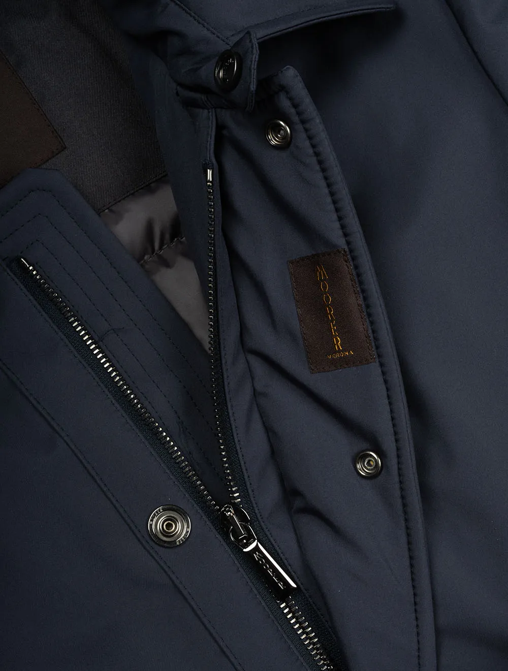 Hooded Down Coat Navy