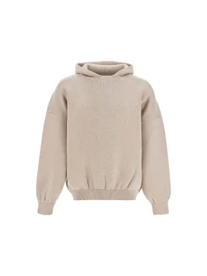 Hooded Knit Wool Sweater