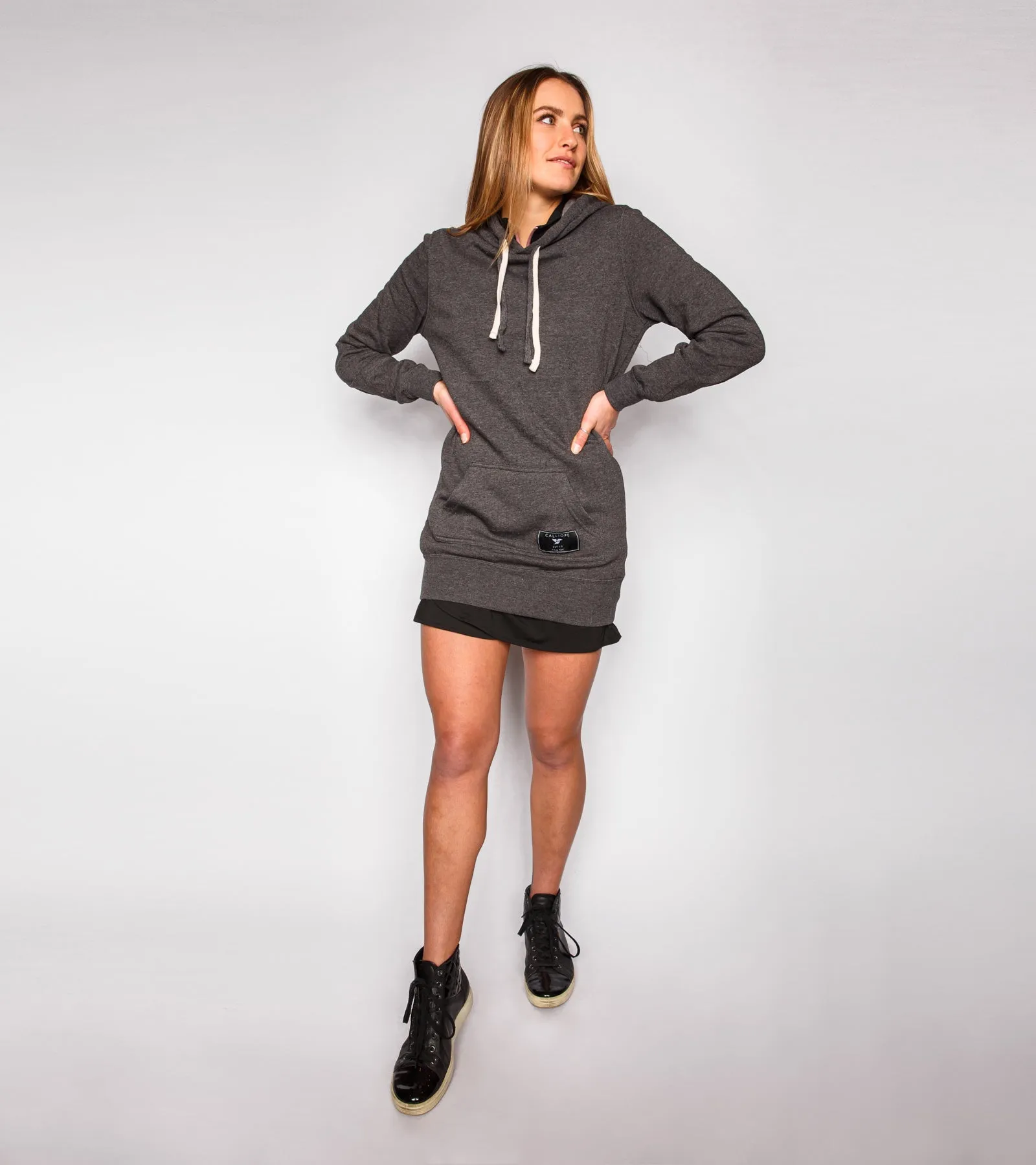 KEEPIN' IT COZY SWEATSHIRT DRESS - Gray