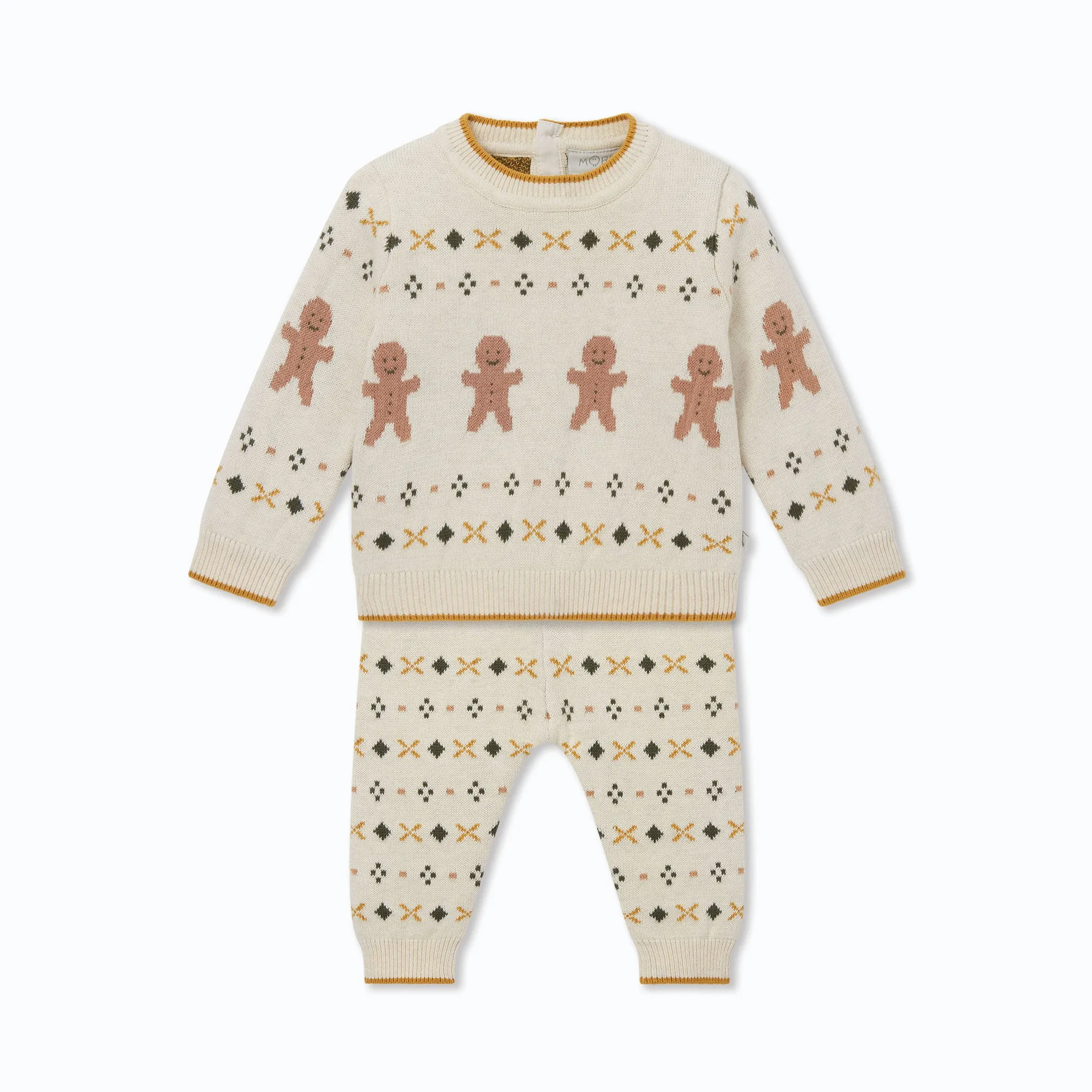 Knitted Gingerbread Sweater & Joggers Outfit