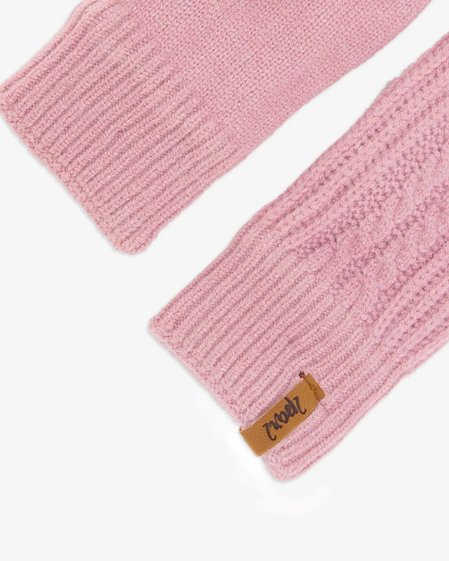 Knitted Mittens Ancient Rose by Deux par Deux