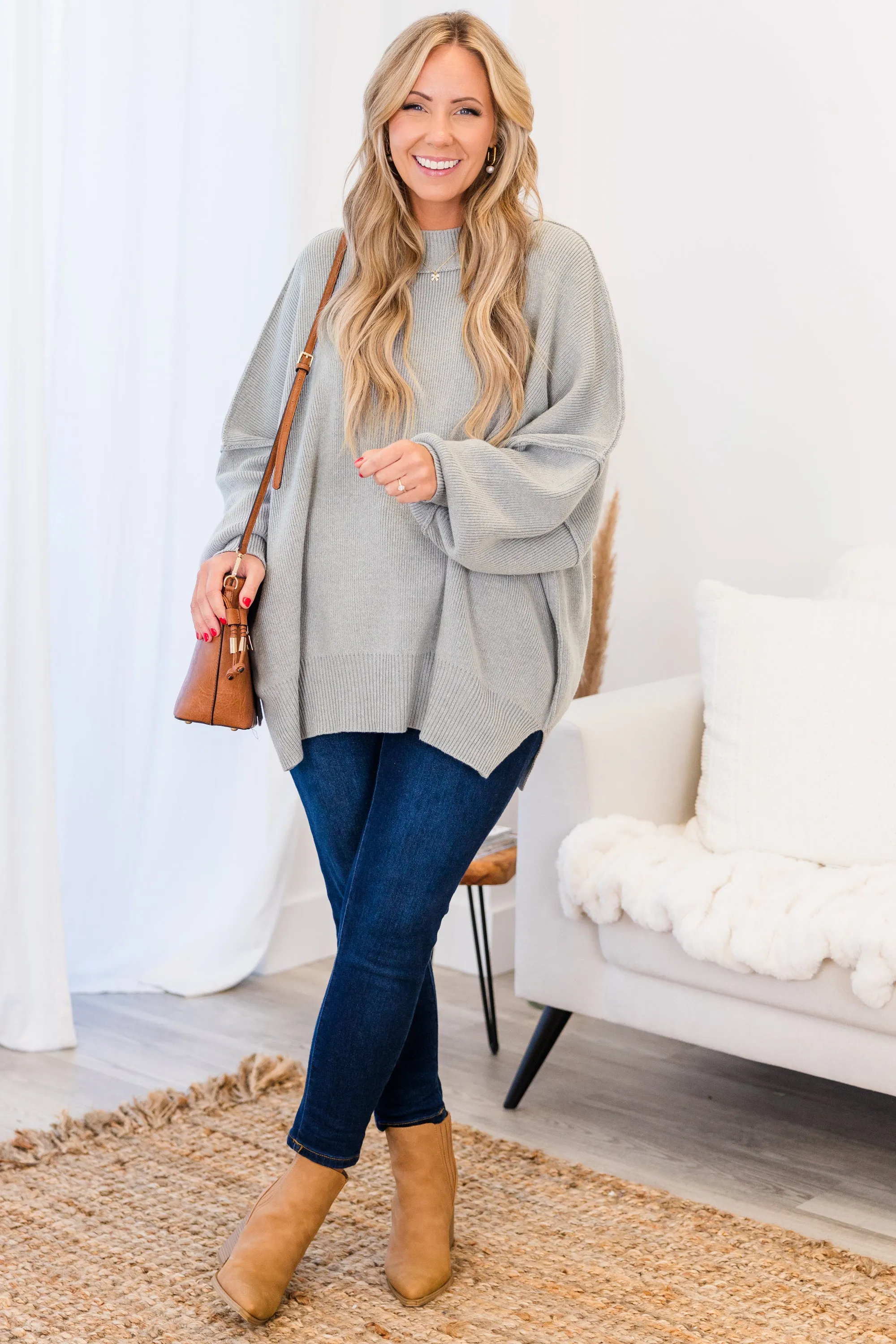 Magically Me Sweater, Heather Grey