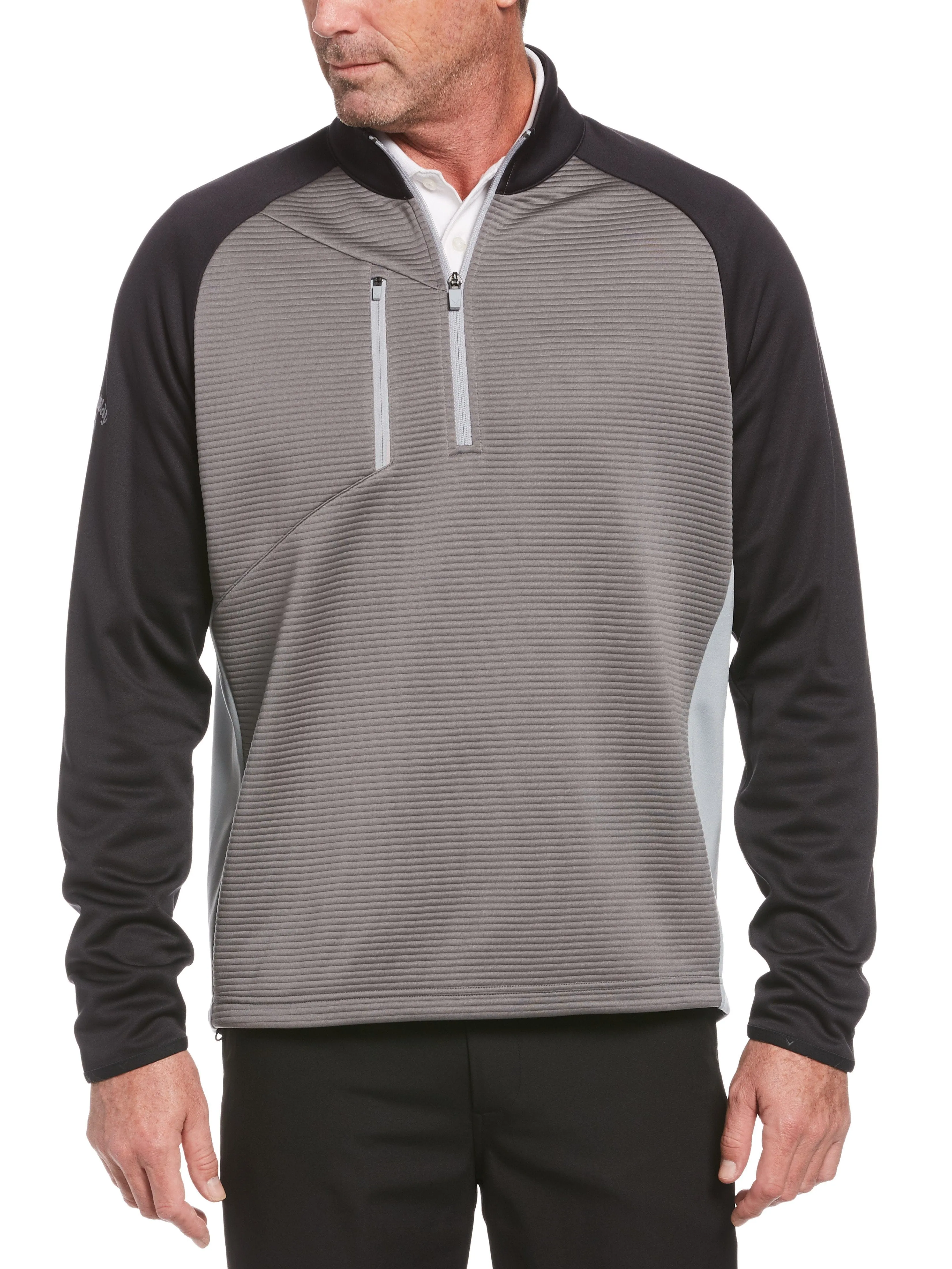 Mens Swing Tech™ Midweight Ottoman Fleece 1/4 Zip Golf Sweater