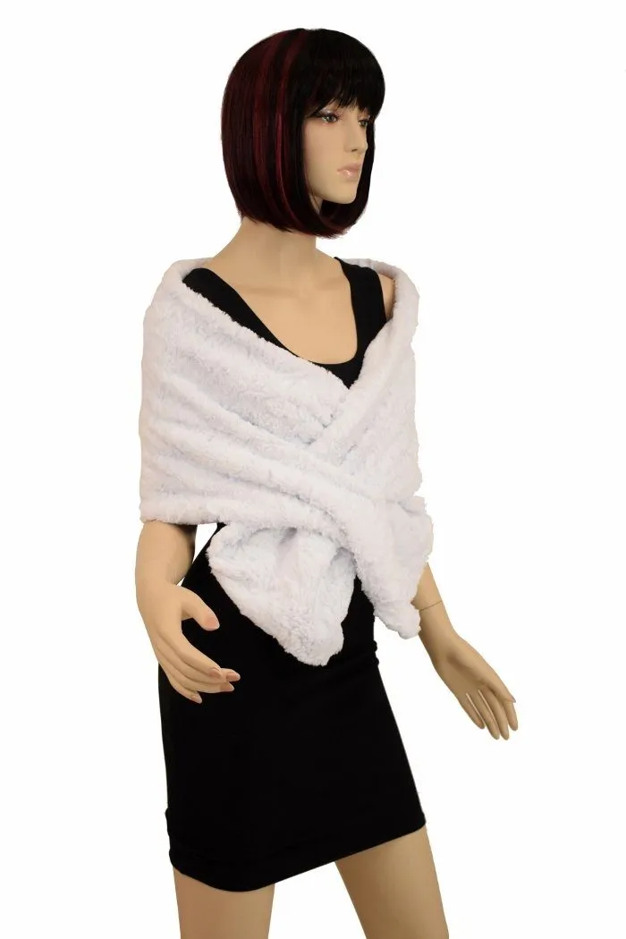 Minky Faux Fur Keyhole Stole Shawl