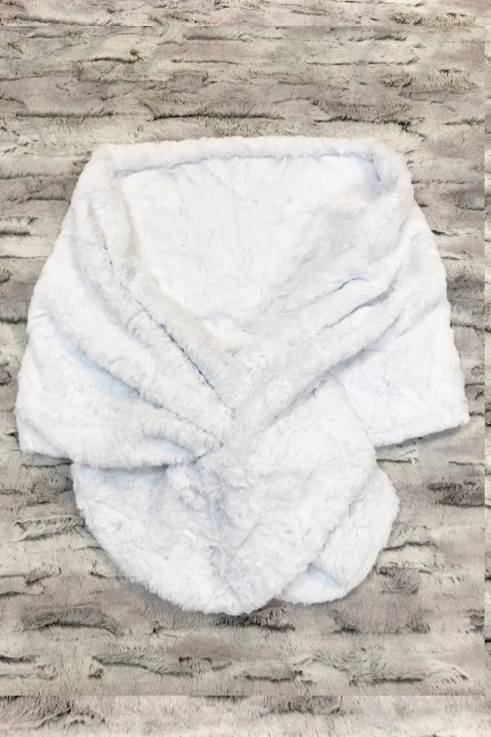 Minky Faux Fur Keyhole Stole Shawl