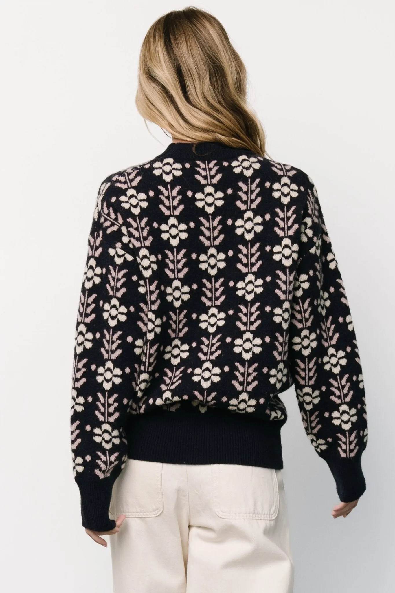 Norris Sweater | Navy Multi Floral