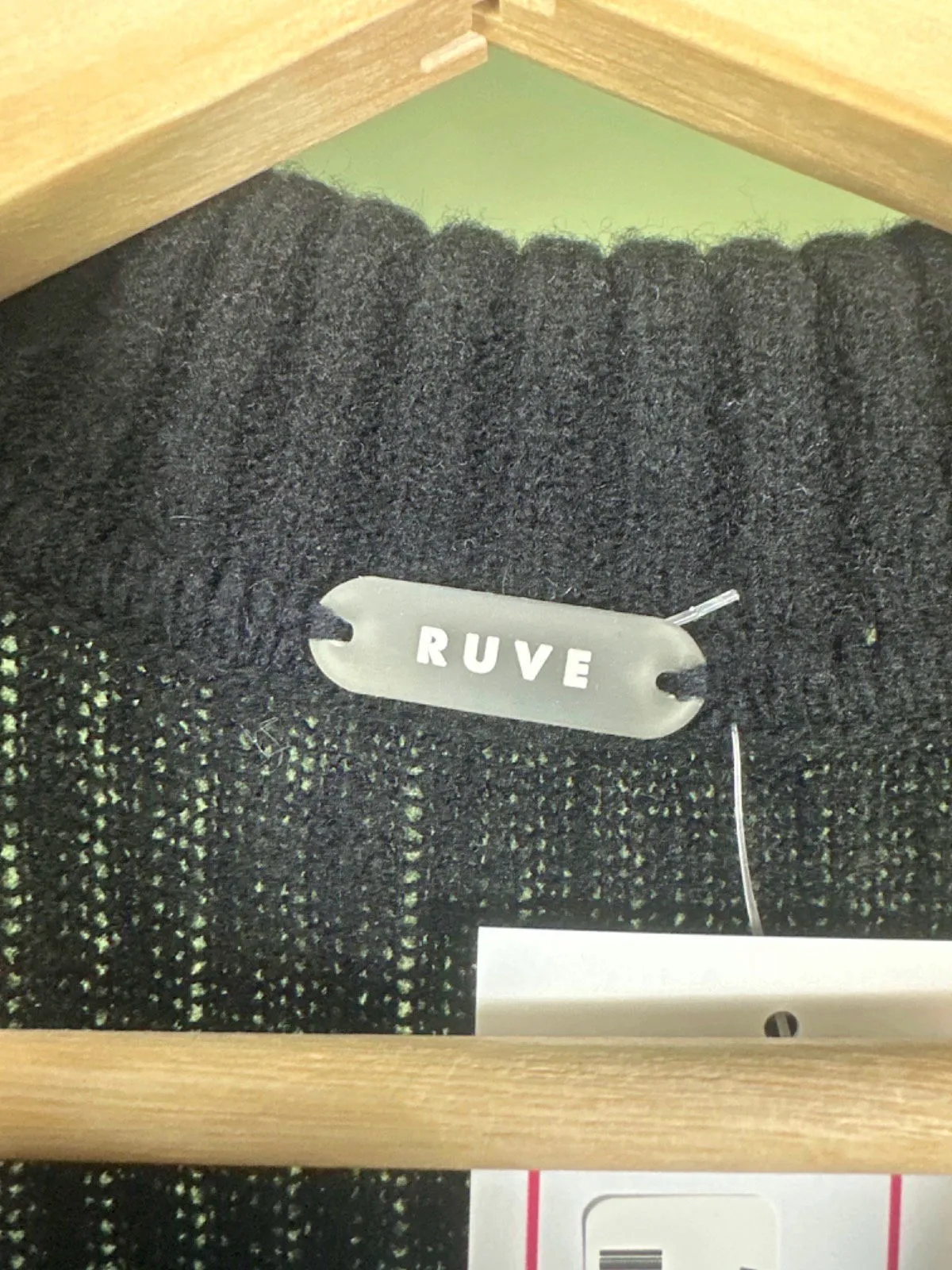 RUVE Black Ribbed Knit Cardigan Set One Size