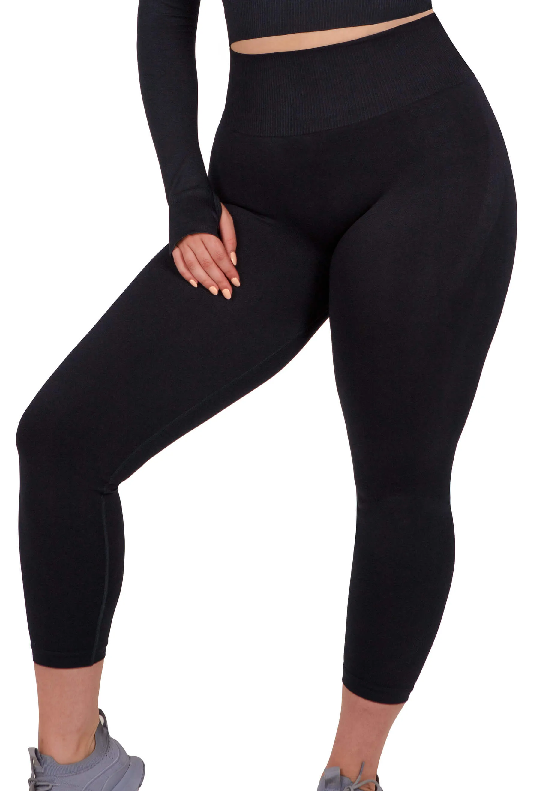 Seamless High Waist 3/4 Capri Leggings