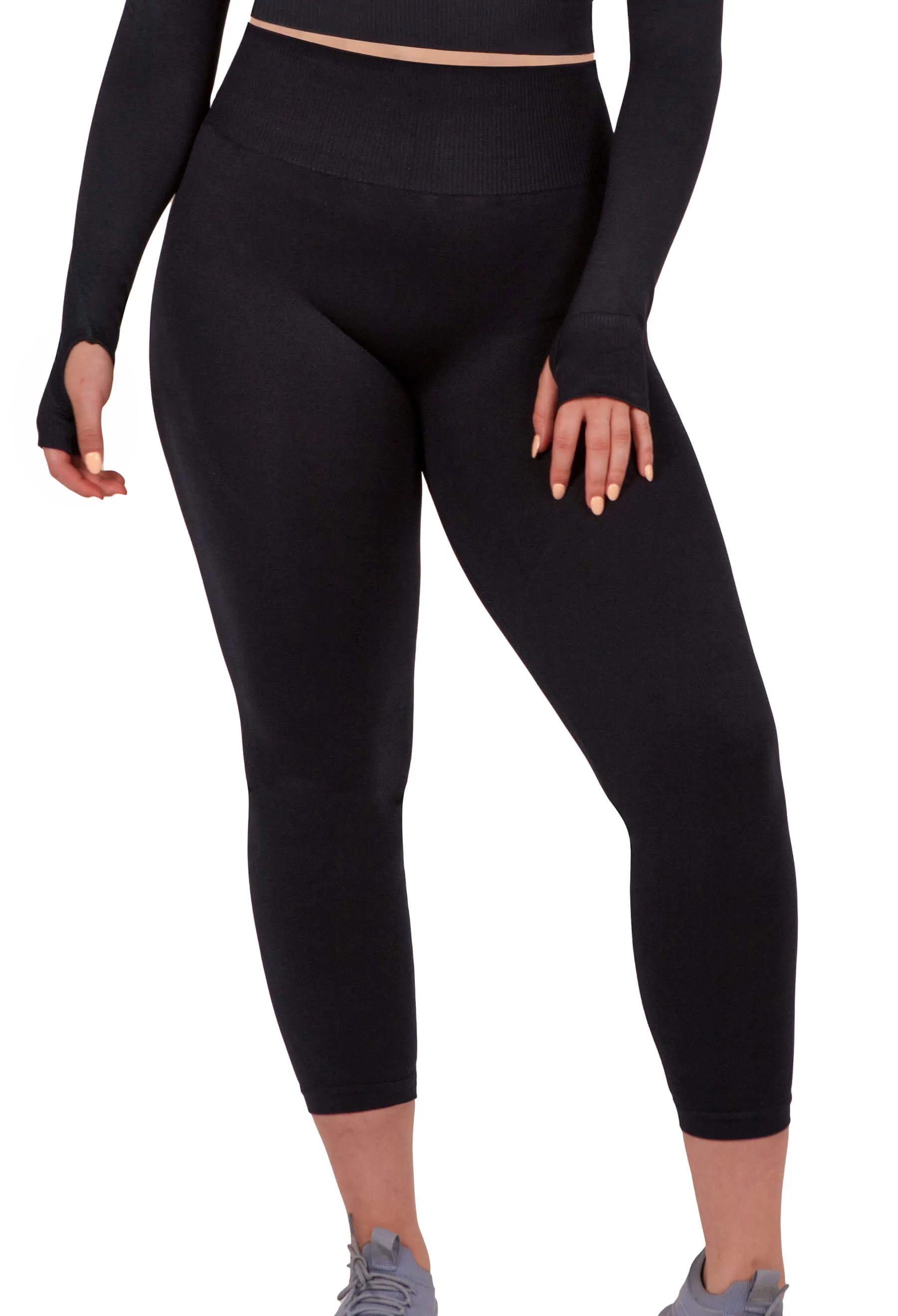 Seamless High Waist 3/4 Capri Leggings