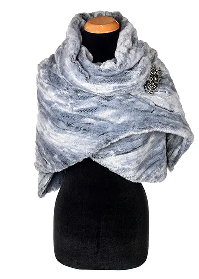 Shrug Wrap - Luxury Faux Fur in Glacier Bay (One petite Left!)