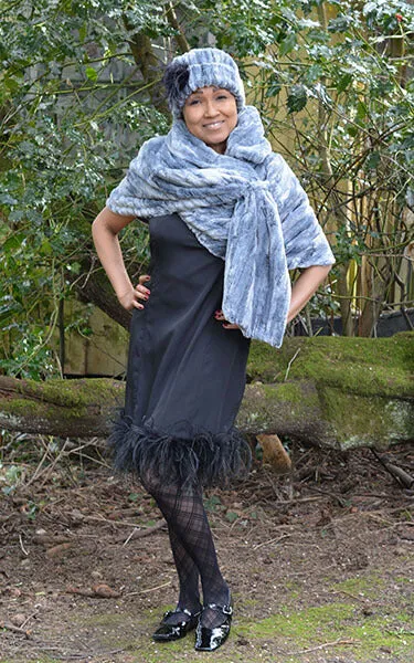 Shrug Wrap - Luxury Faux Fur in Glacier Bay (One petite Left!)