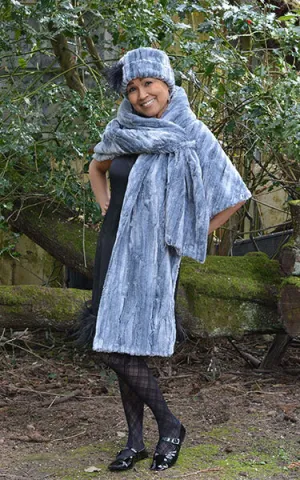 Shrug Wrap - Luxury Faux Fur in Glacier Bay (One petite Left!)