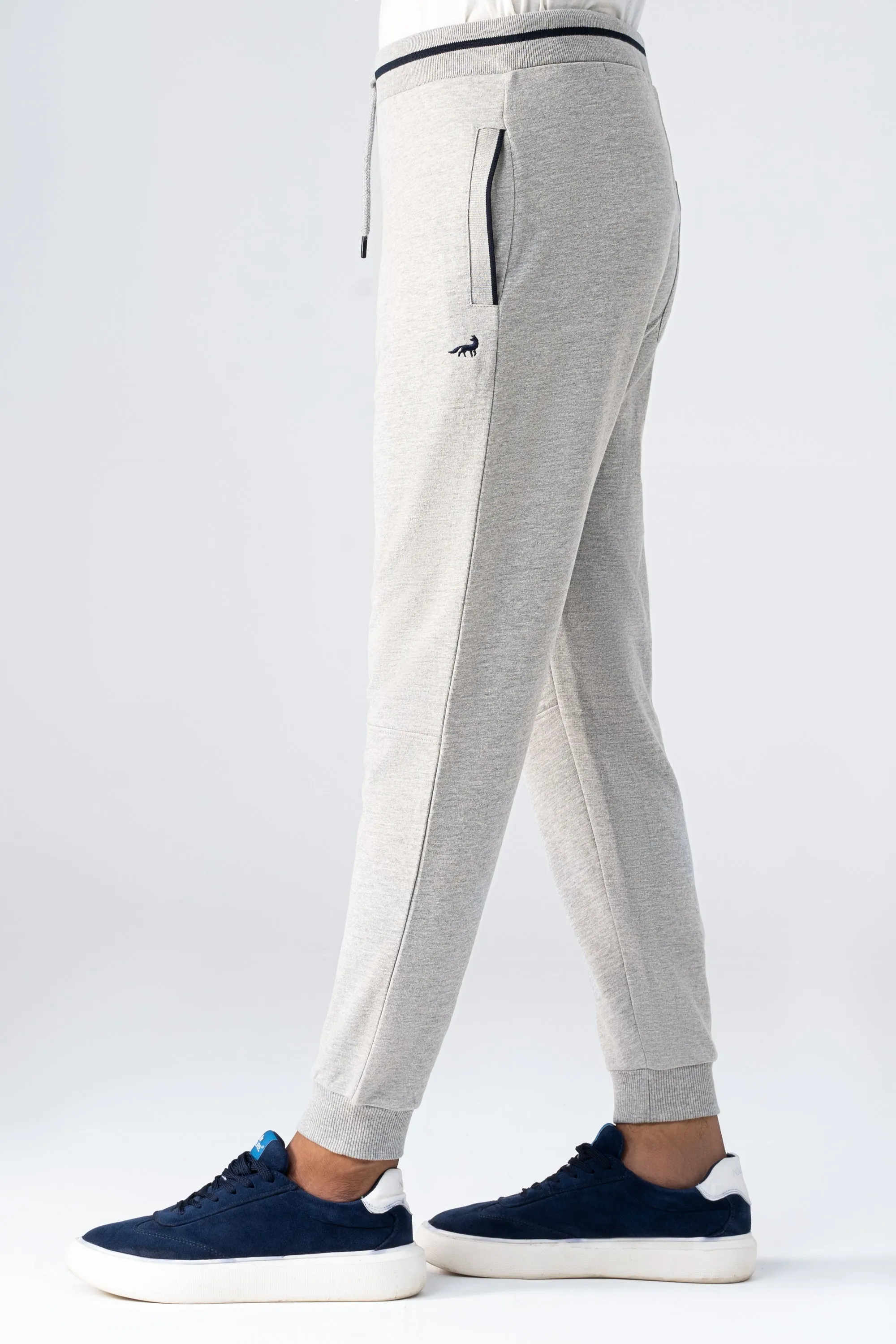 SIGNATURE TIPPING JOGGER TROUSER GREY MELANGE