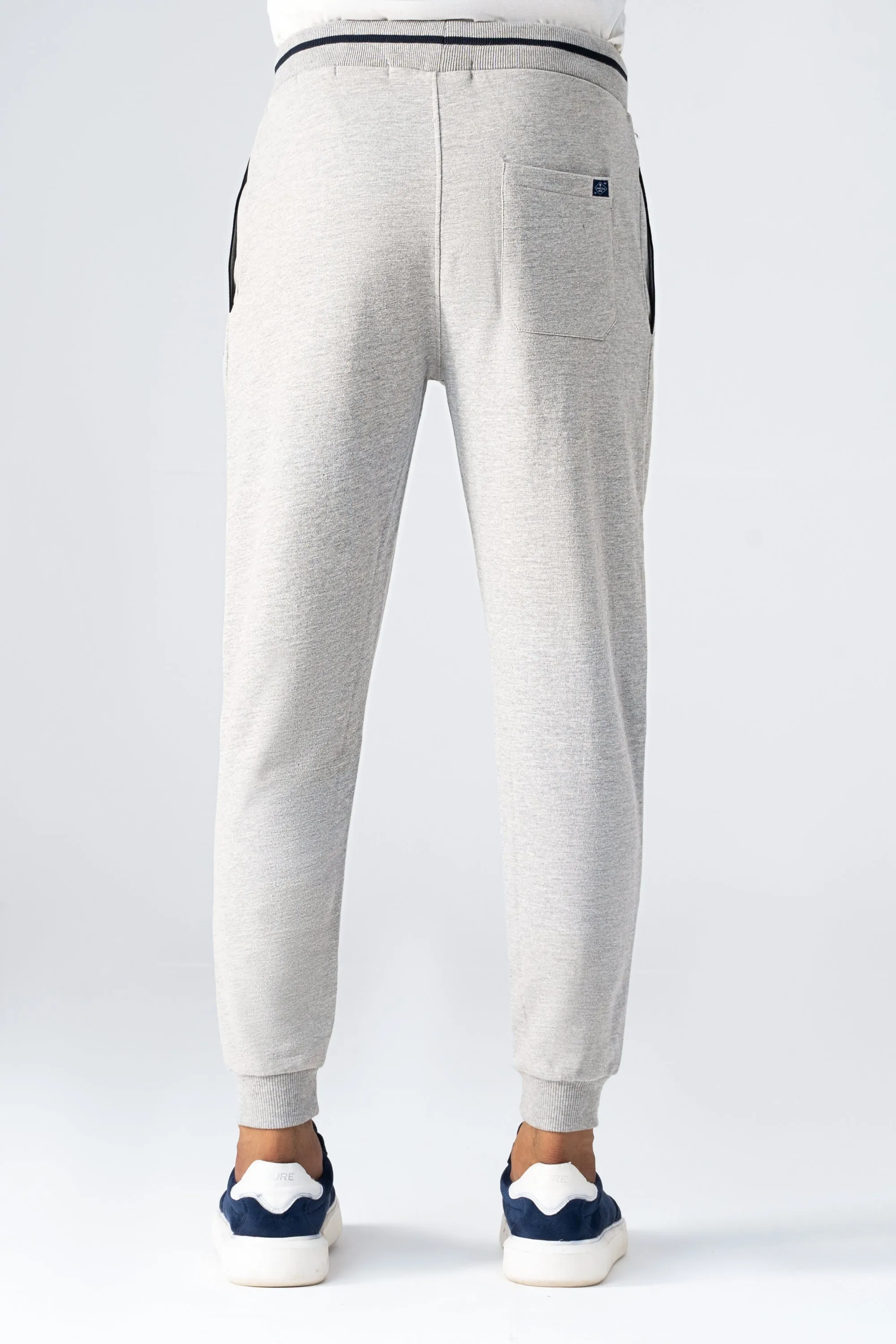 SIGNATURE TIPPING JOGGER TROUSER GREY MELANGE