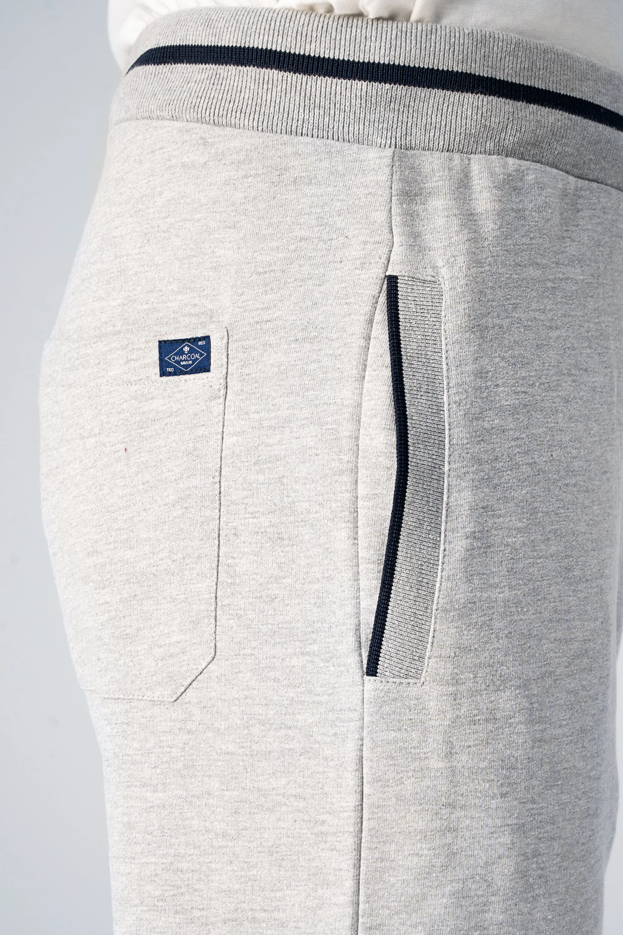 SIGNATURE TIPPING JOGGER TROUSER GREY MELANGE