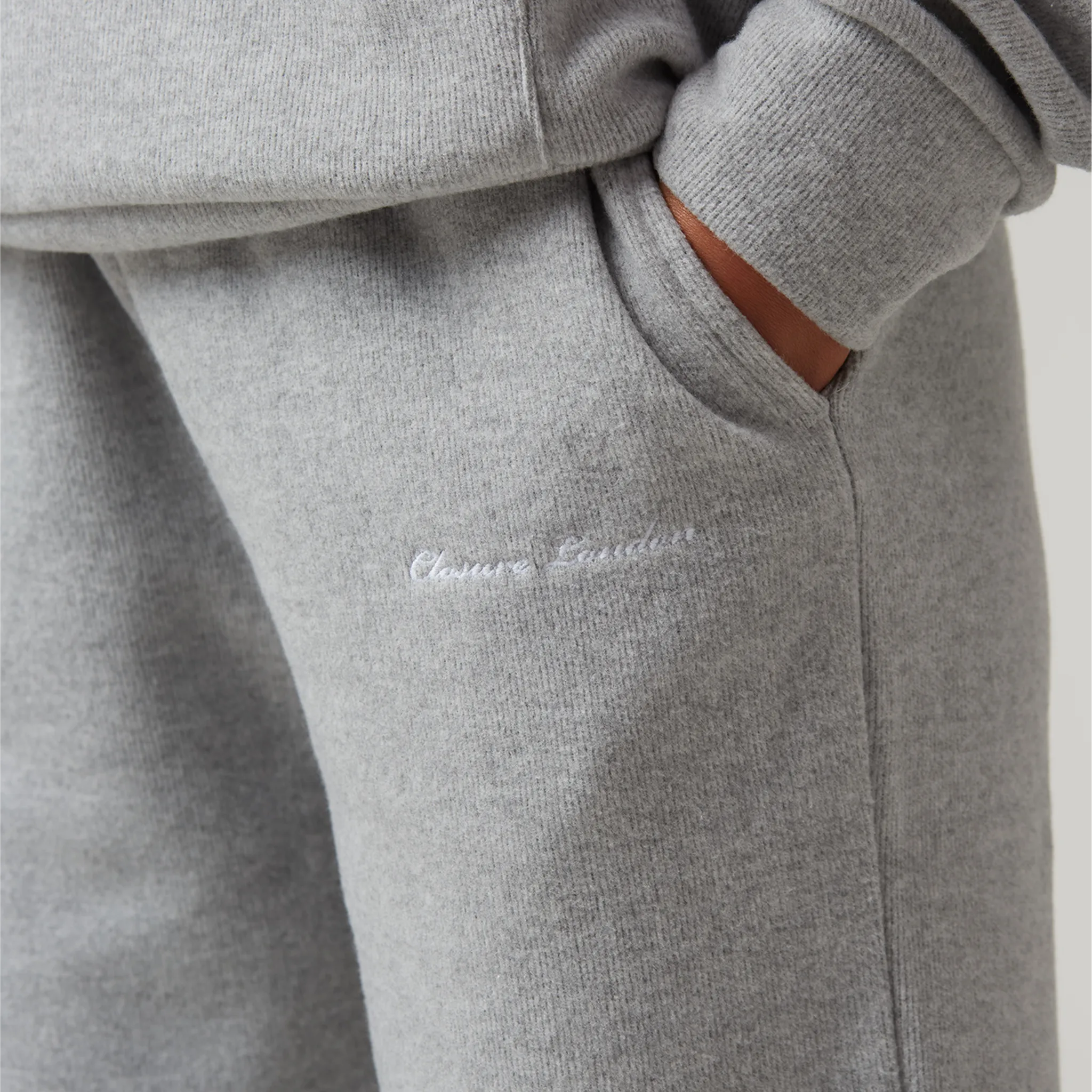 Soft Knit Tracksuit I Grey Marl