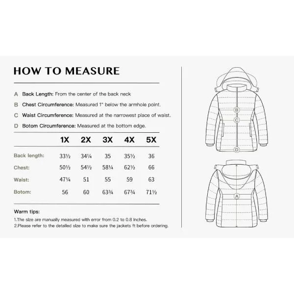 Soularge Women's Plus Size Winter Thickened Mid Length Puffer Coat