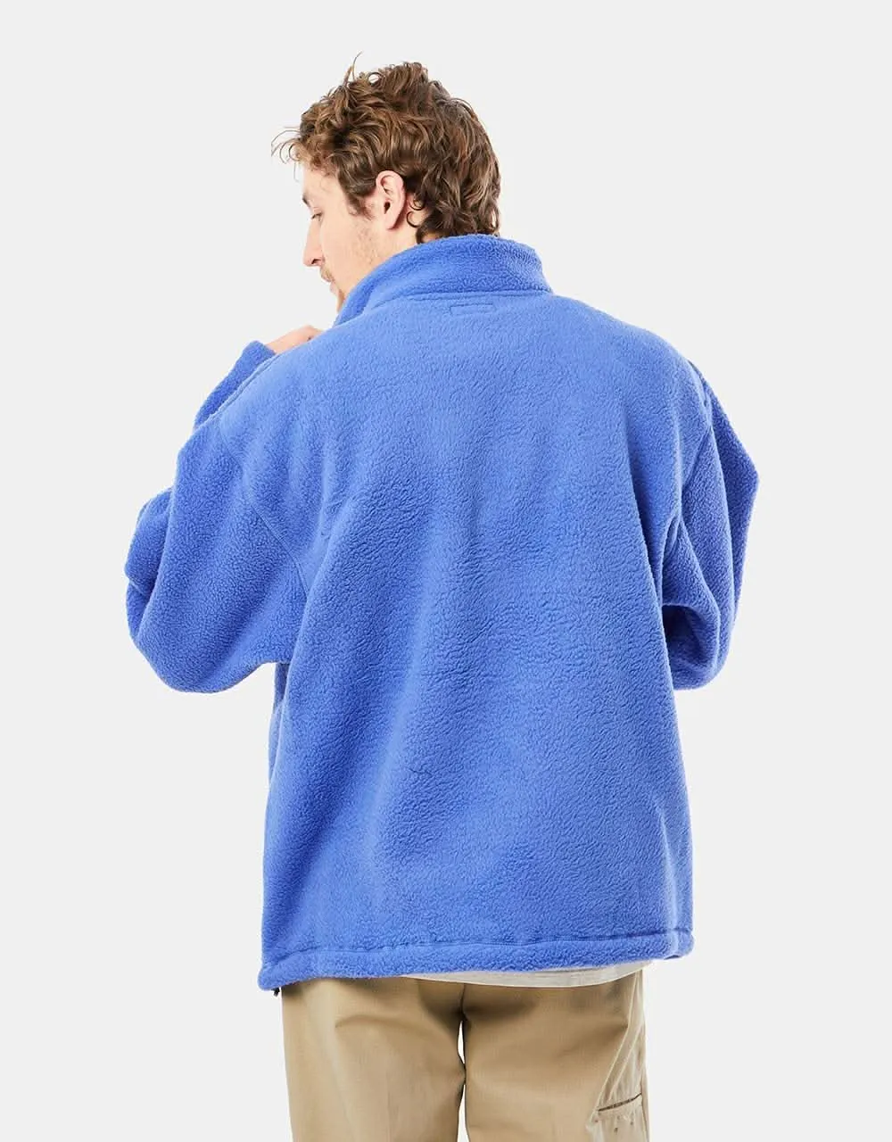 Stüssy Half Zip Mock Neck - Periwinkle