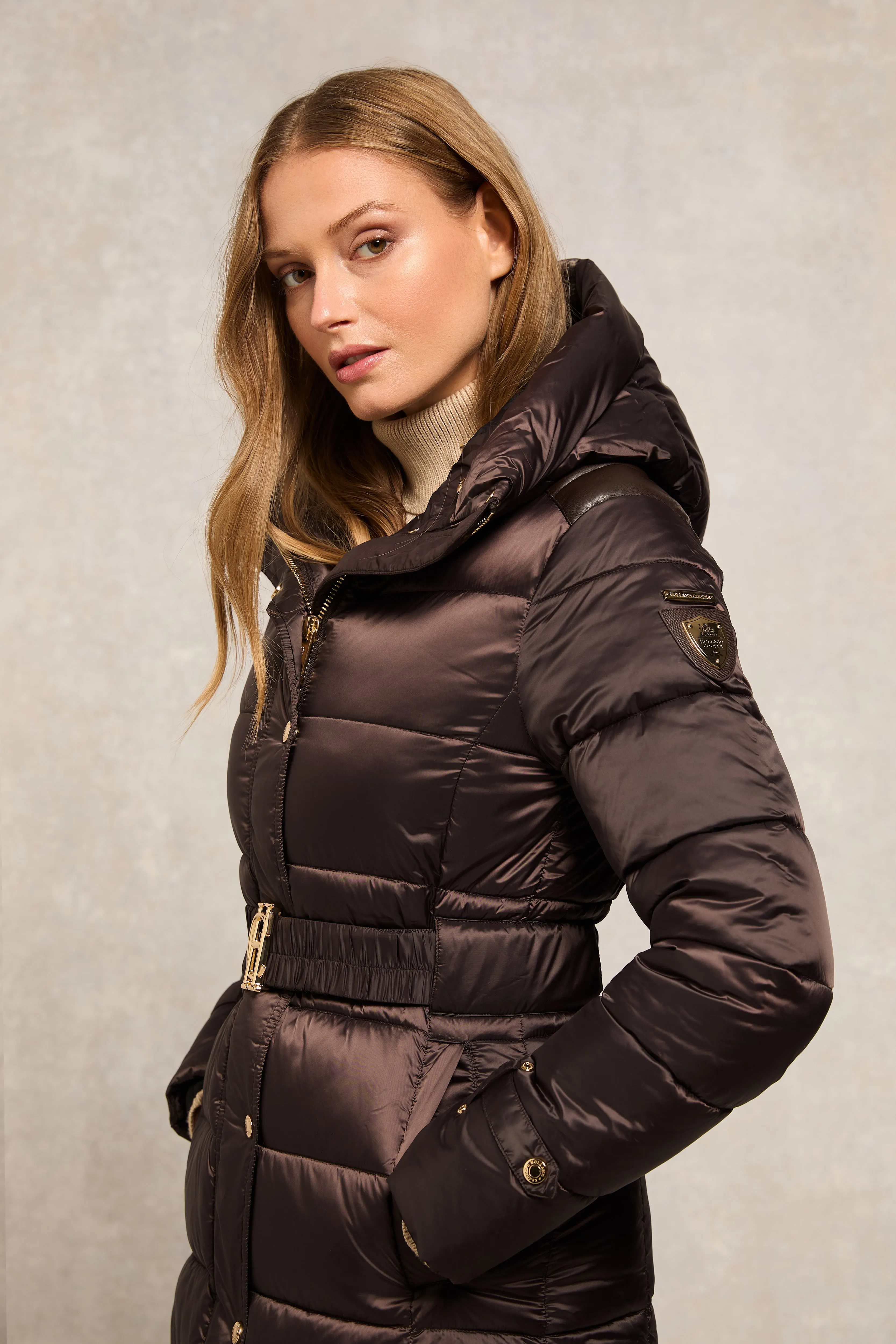 The Arosa Longline Coat (Chocolate)