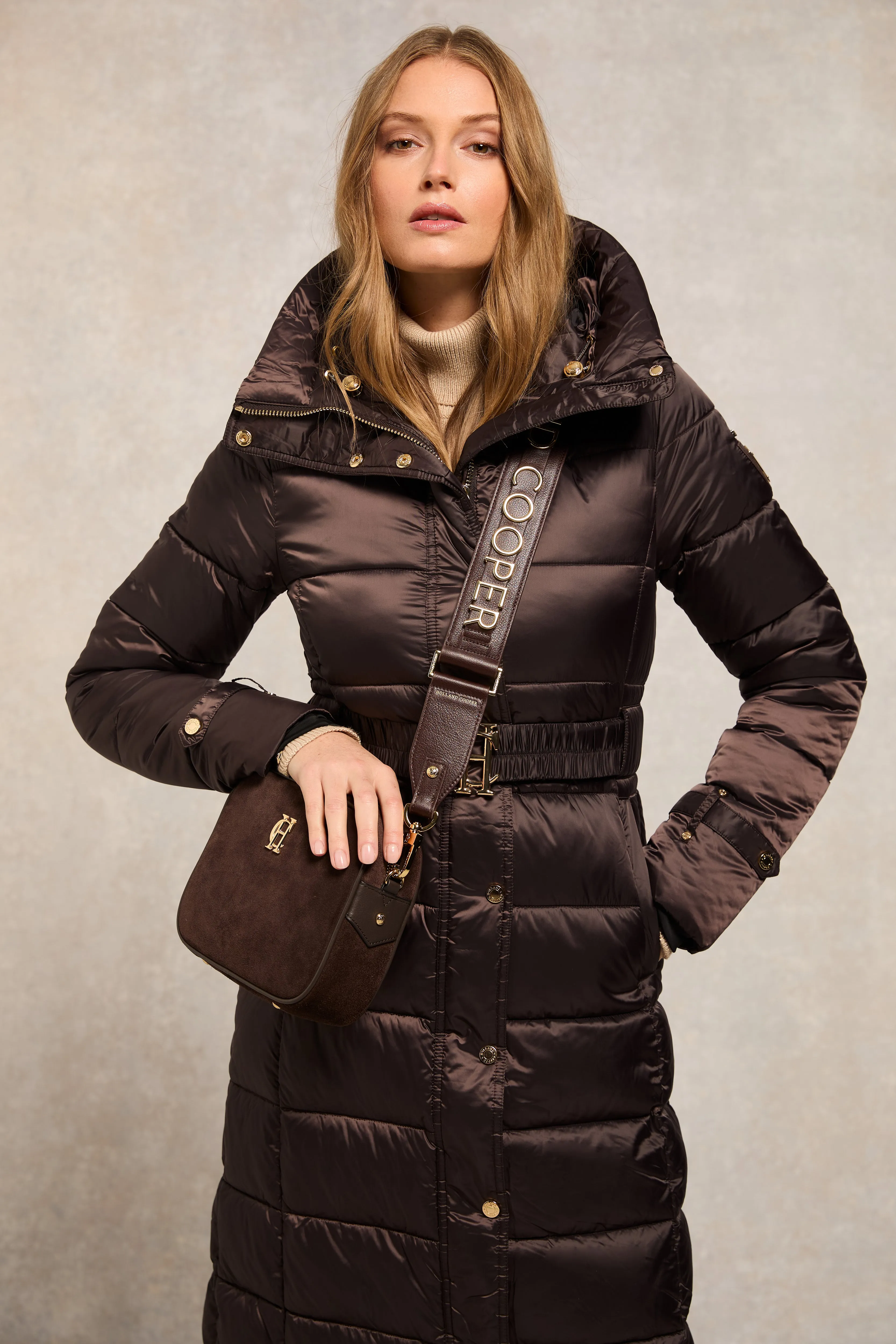 The Arosa Longline Coat (Chocolate)