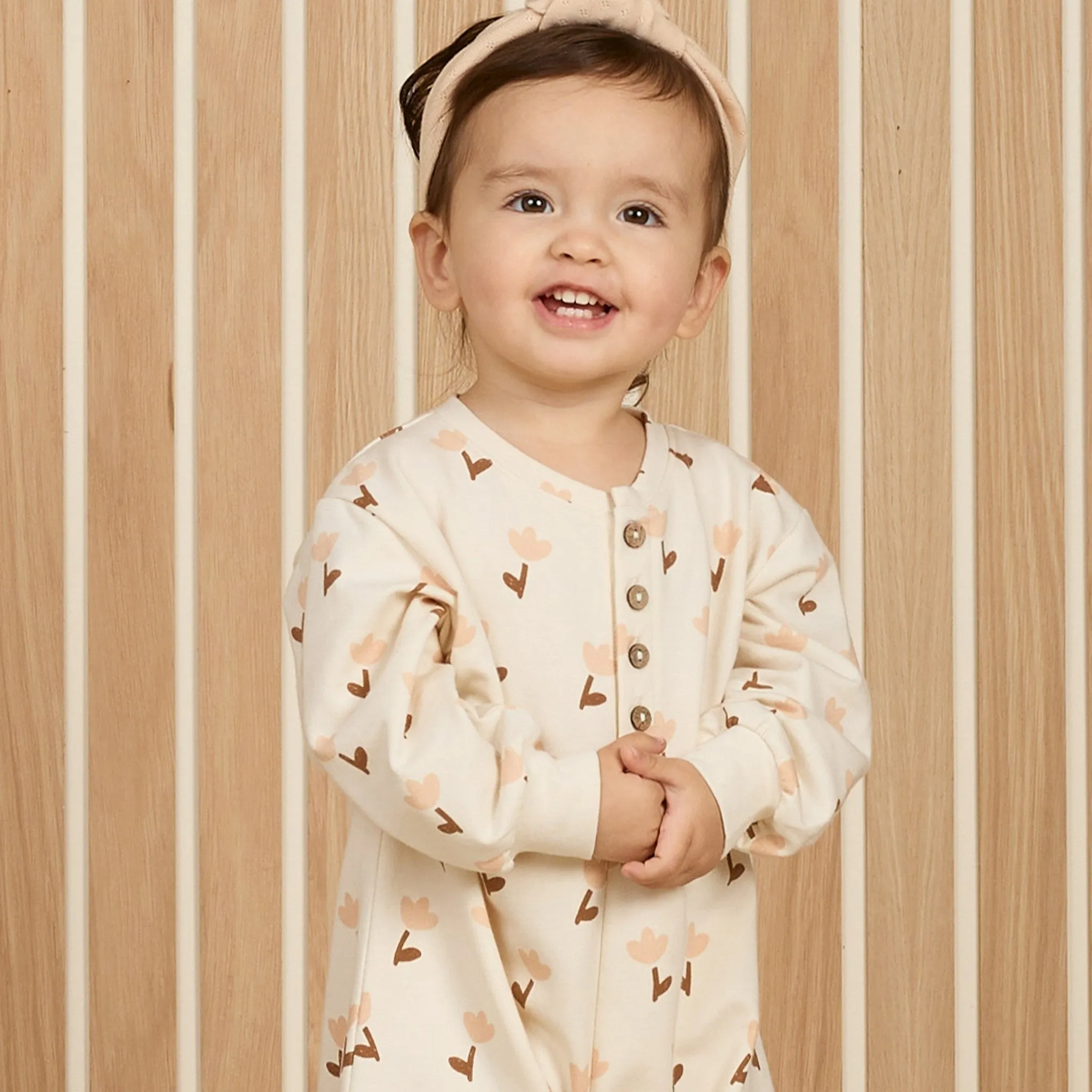 Tulips Relaxed Fleece Jumpsuit - Quincy Mae