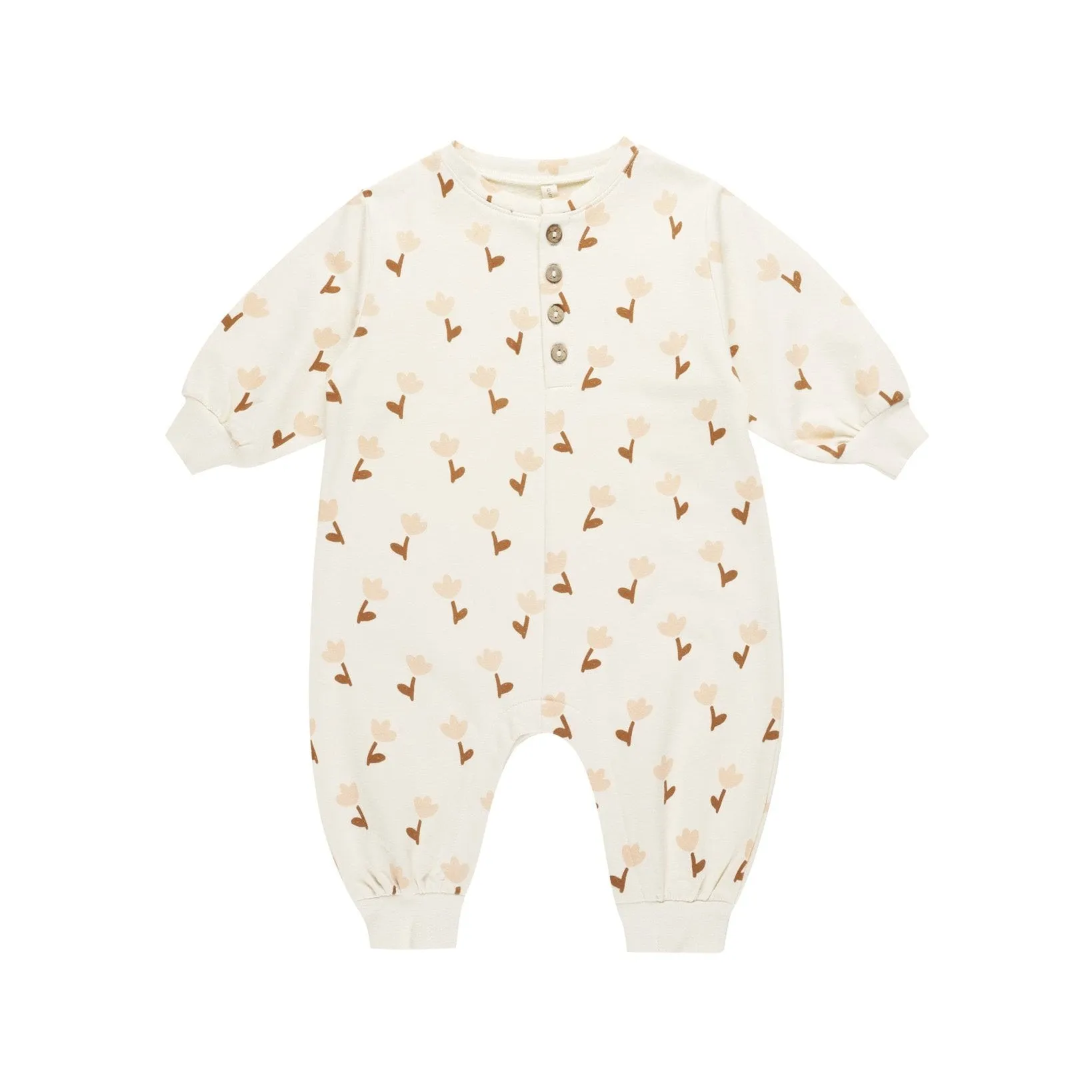 Tulips Relaxed Fleece Jumpsuit - Quincy Mae