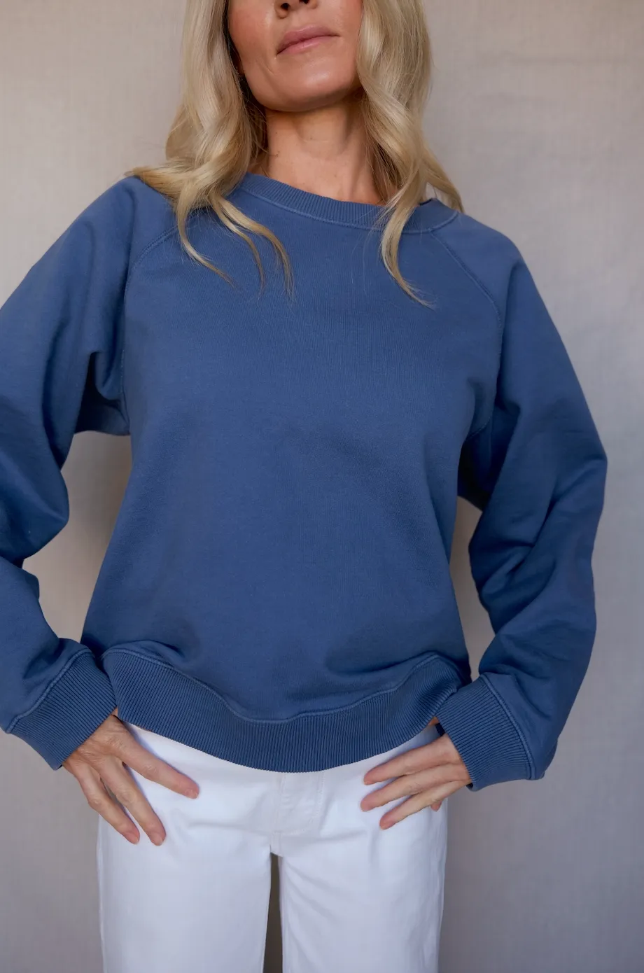 Vintage Fleece Sweatshirt - Blue Indigo