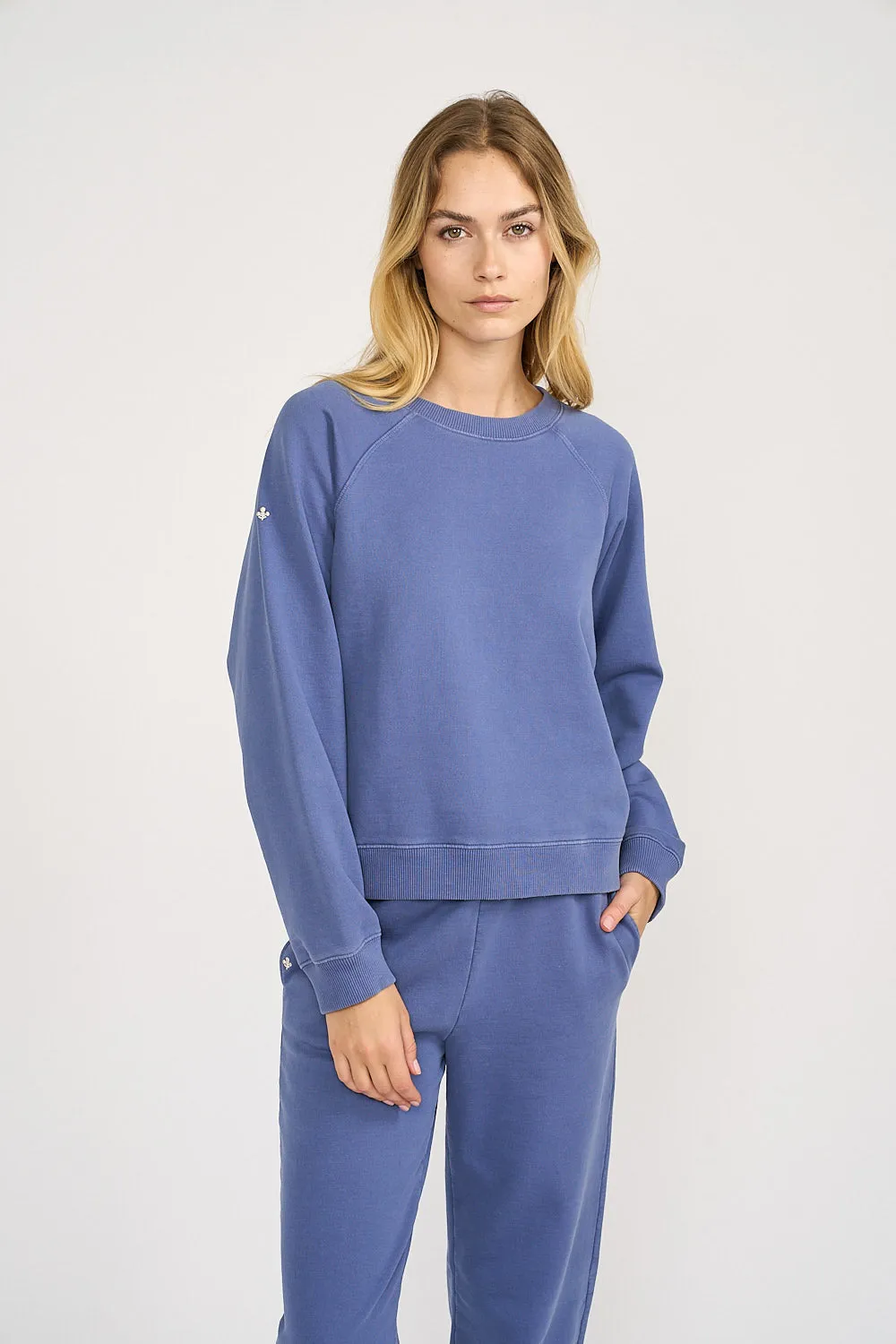 Vintage Fleece Sweatshirt - Blue Indigo