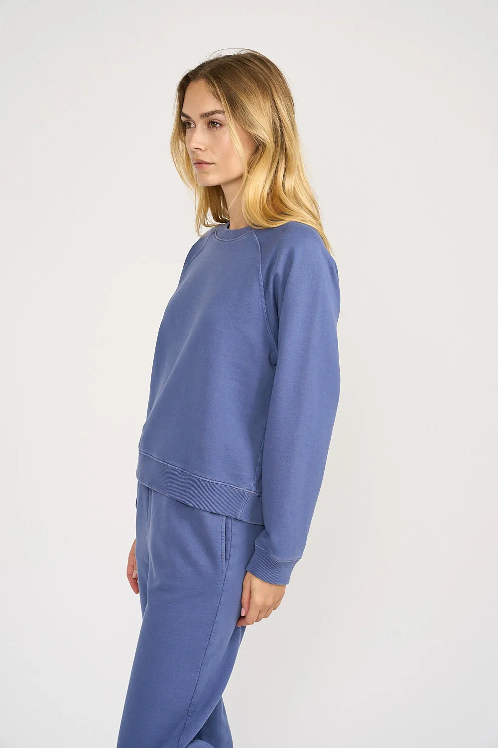 Vintage Fleece Sweatshirt - Blue Indigo