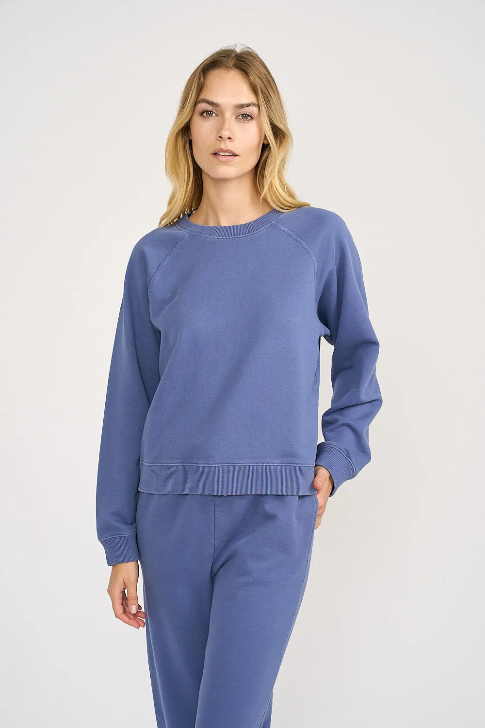 Vintage Fleece Sweatshirt - Blue Indigo