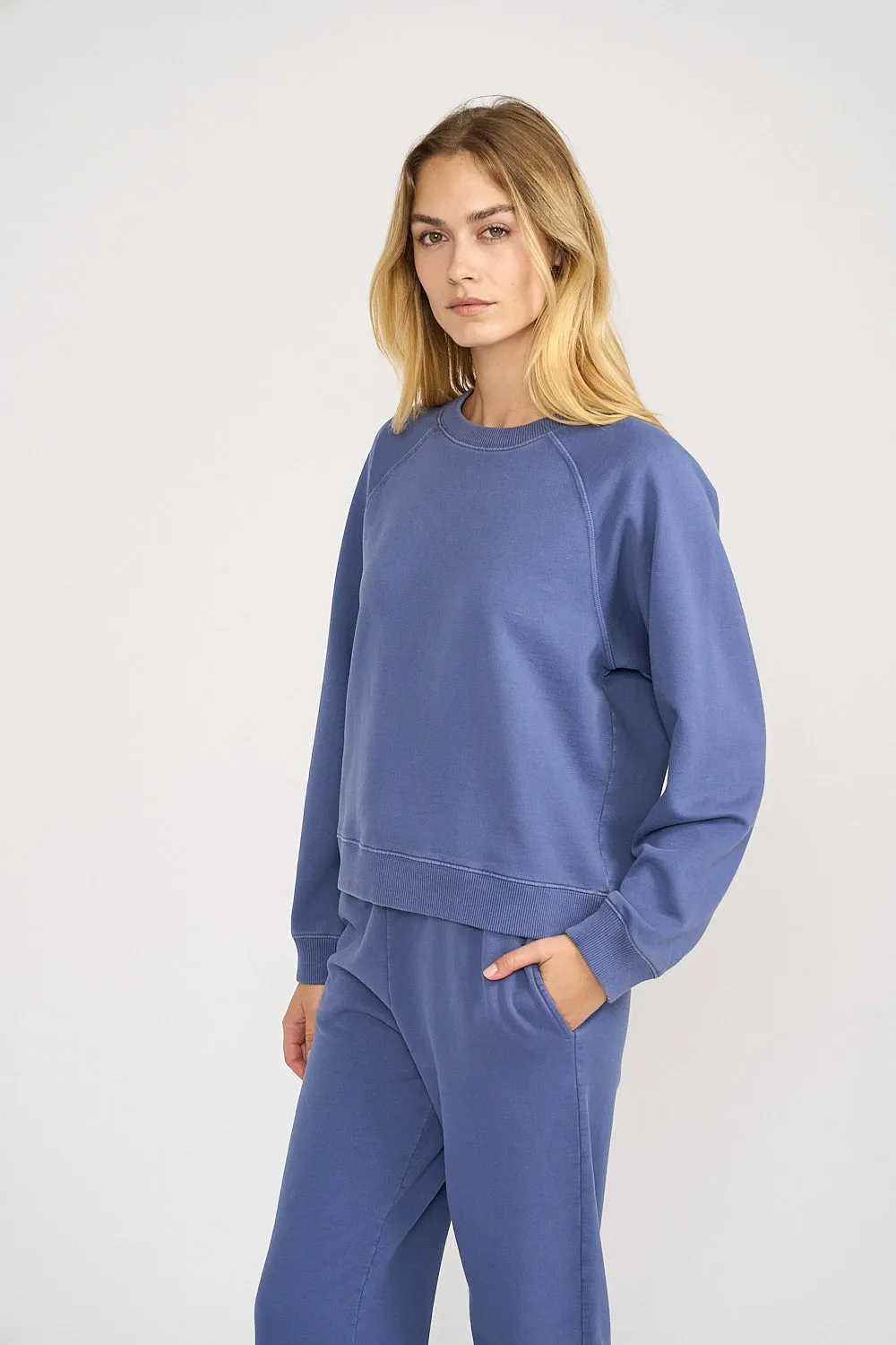 Vintage Fleece Sweatshirt - Blue Indigo