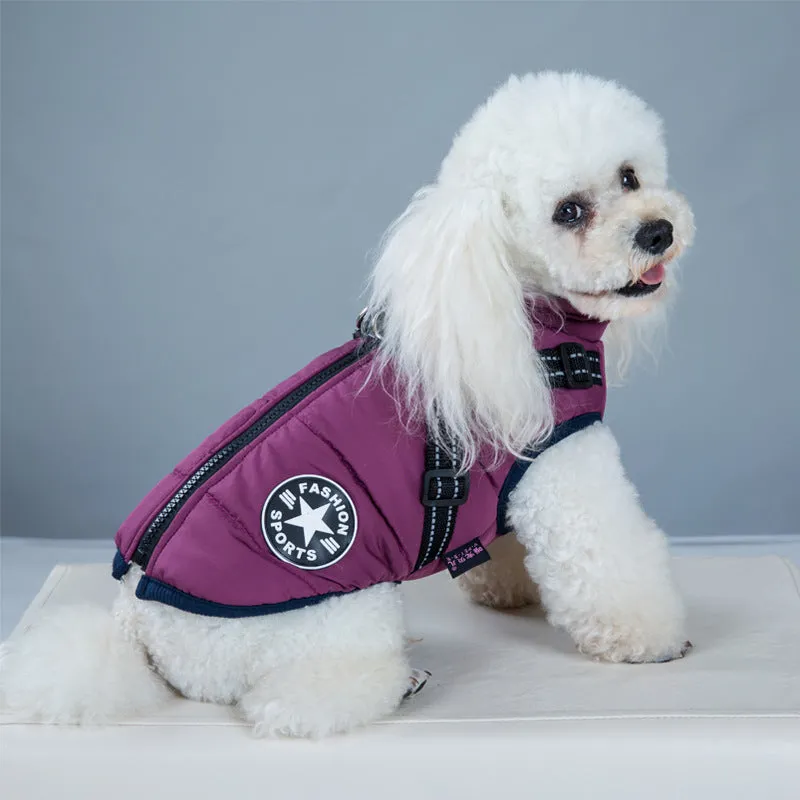 Winter Warm Hooded Coat Jacket Waterproof Outfits for Pet Dogs and Puppies