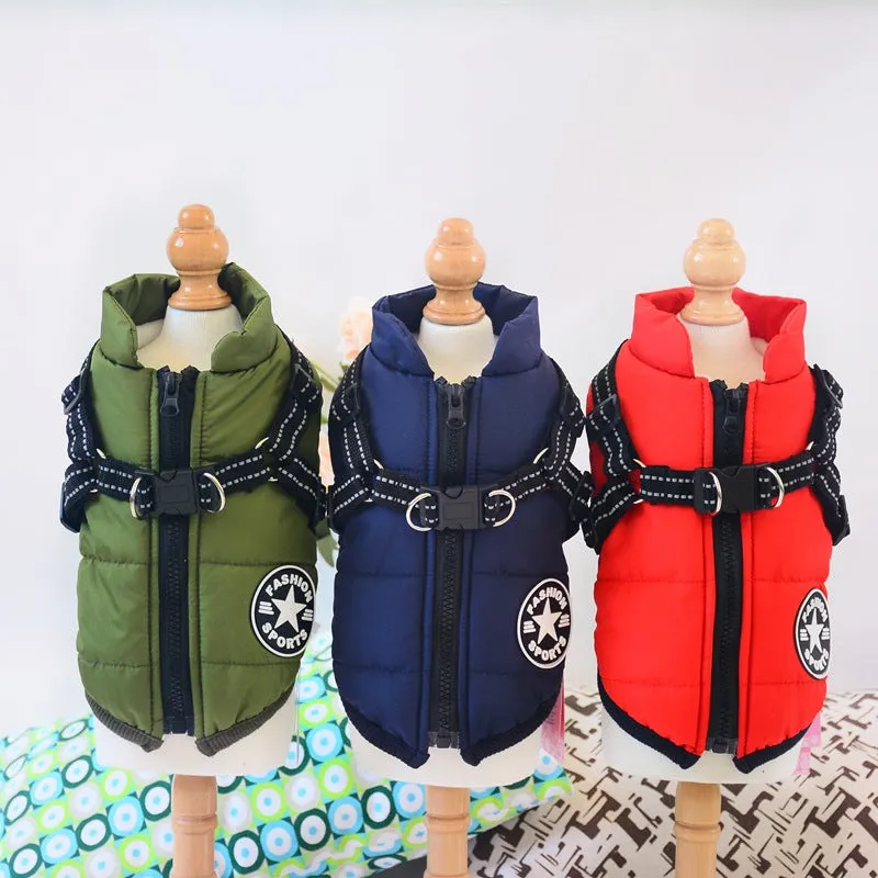 Winter Warm Hooded Coat Jacket Waterproof Outfits for Pet Dogs and Puppies