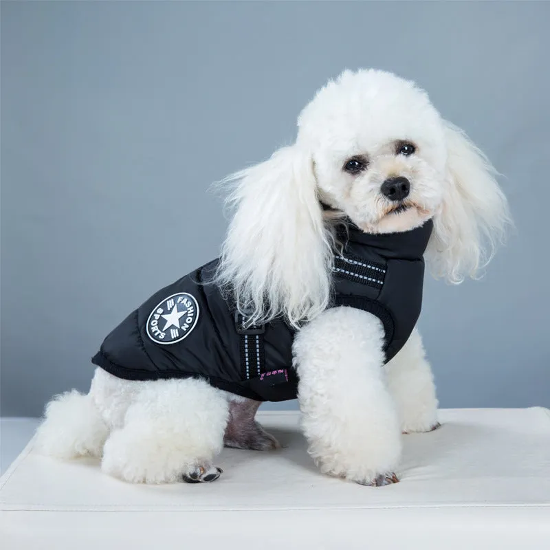 Winter Warm Hooded Coat Jacket Waterproof Outfits for Pet Dogs and Puppies